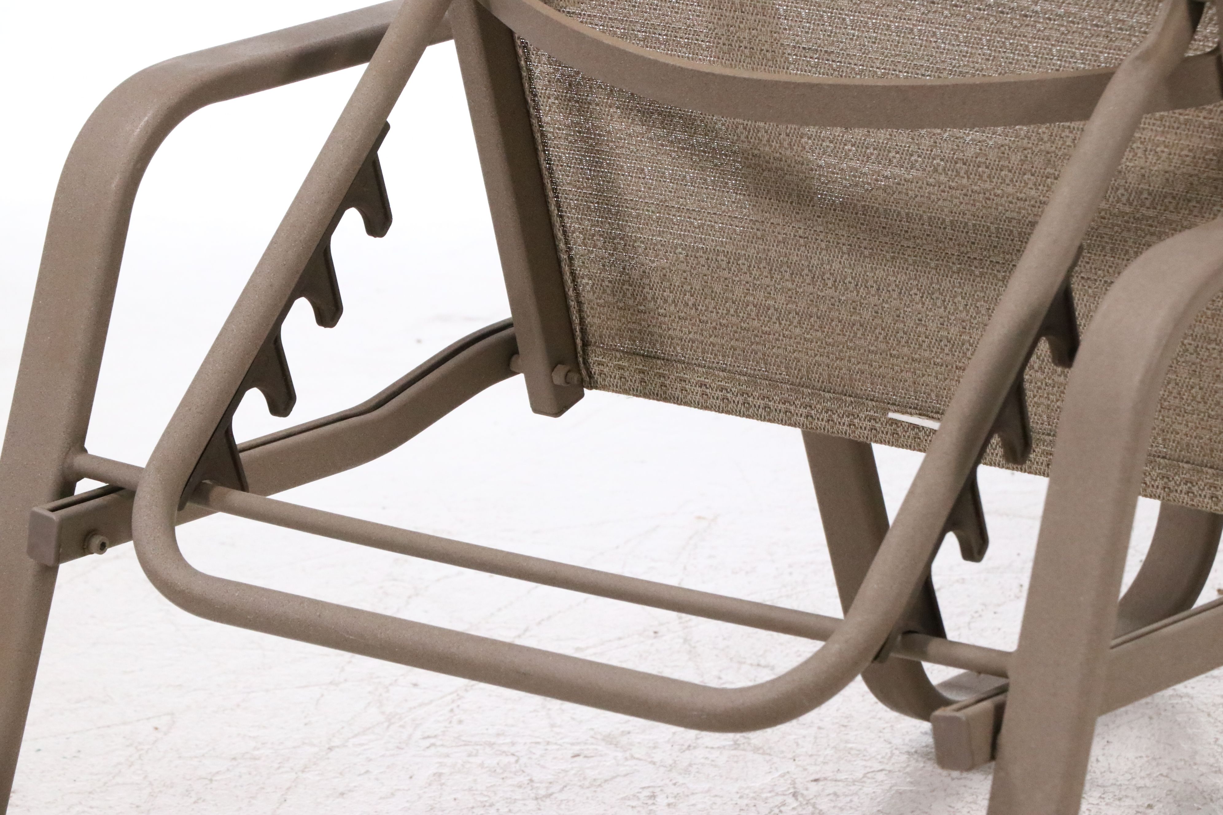 Carter Grandle Cast Aluminum Sling Chaise Lounge with Armchair