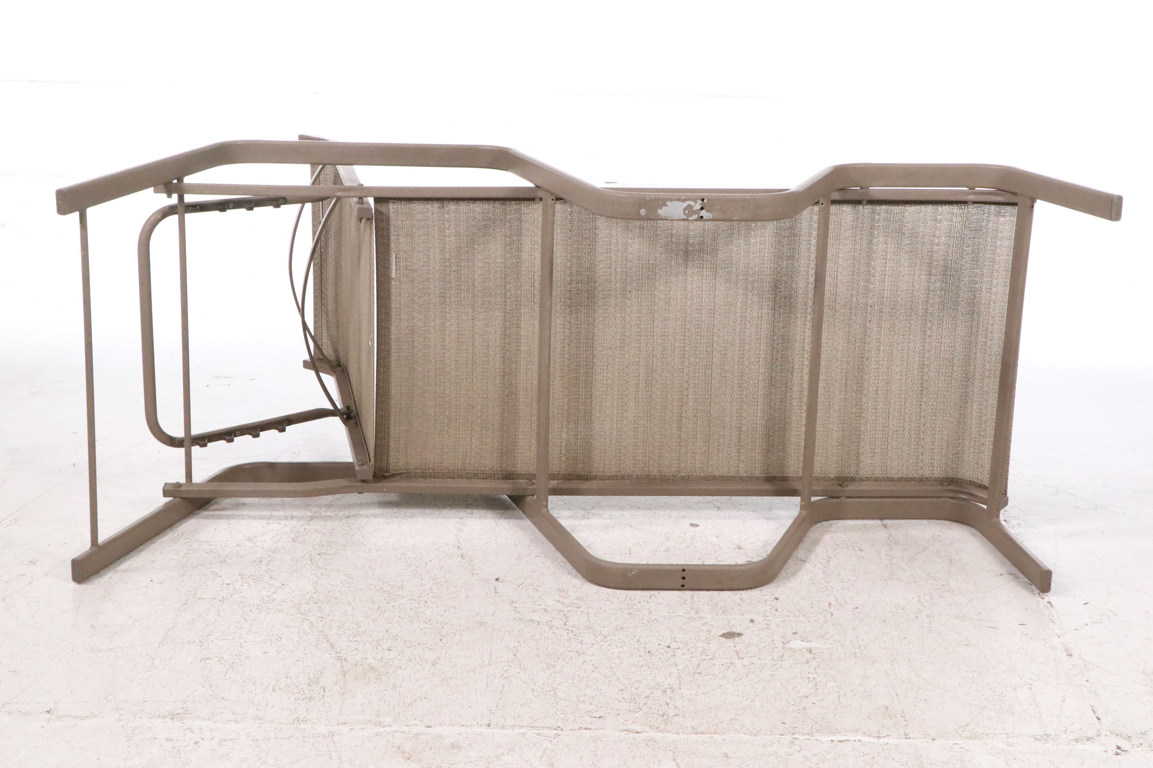 Carter Grandle Cast Aluminum Sling Chaise Lounge with Armchair