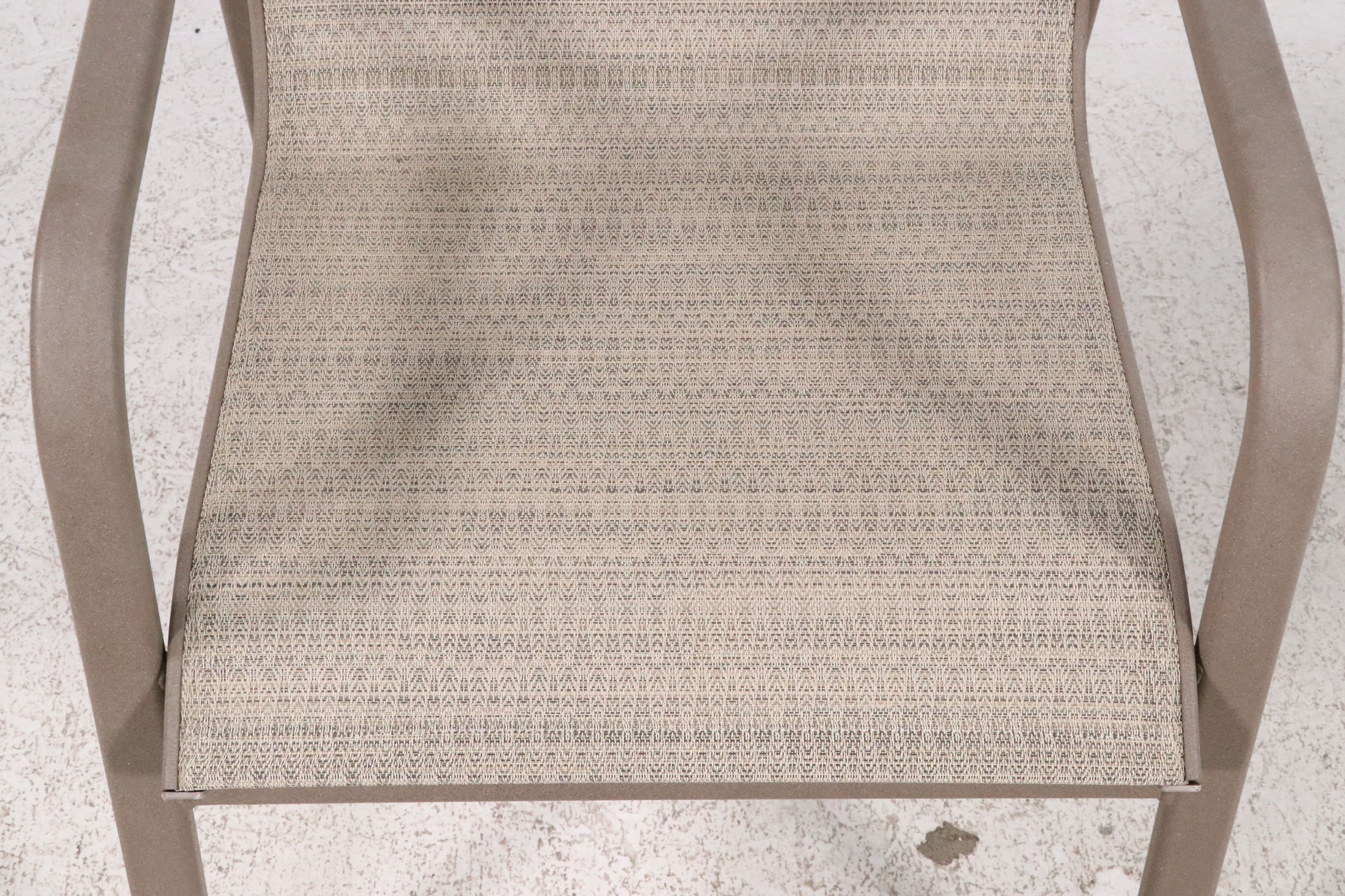 Carter Grandle Cast Aluminum Sling Chaise Lounge with Armchair