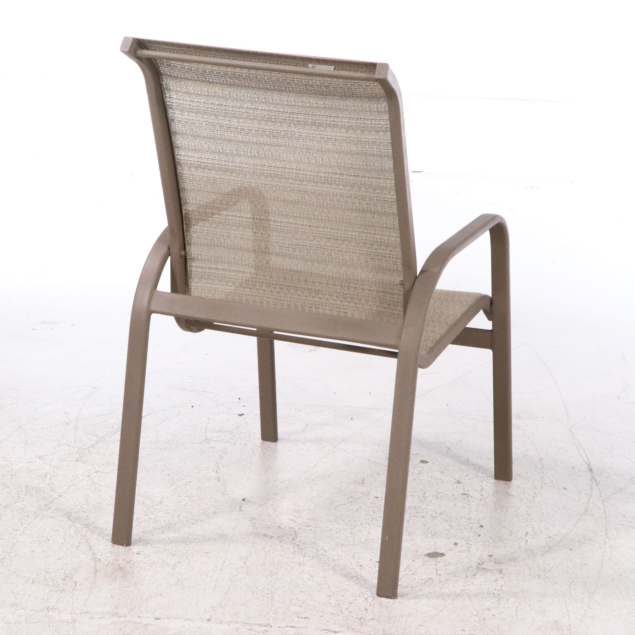 Carter Grandle Cast Aluminum Sling Chaise Lounge with Armchair