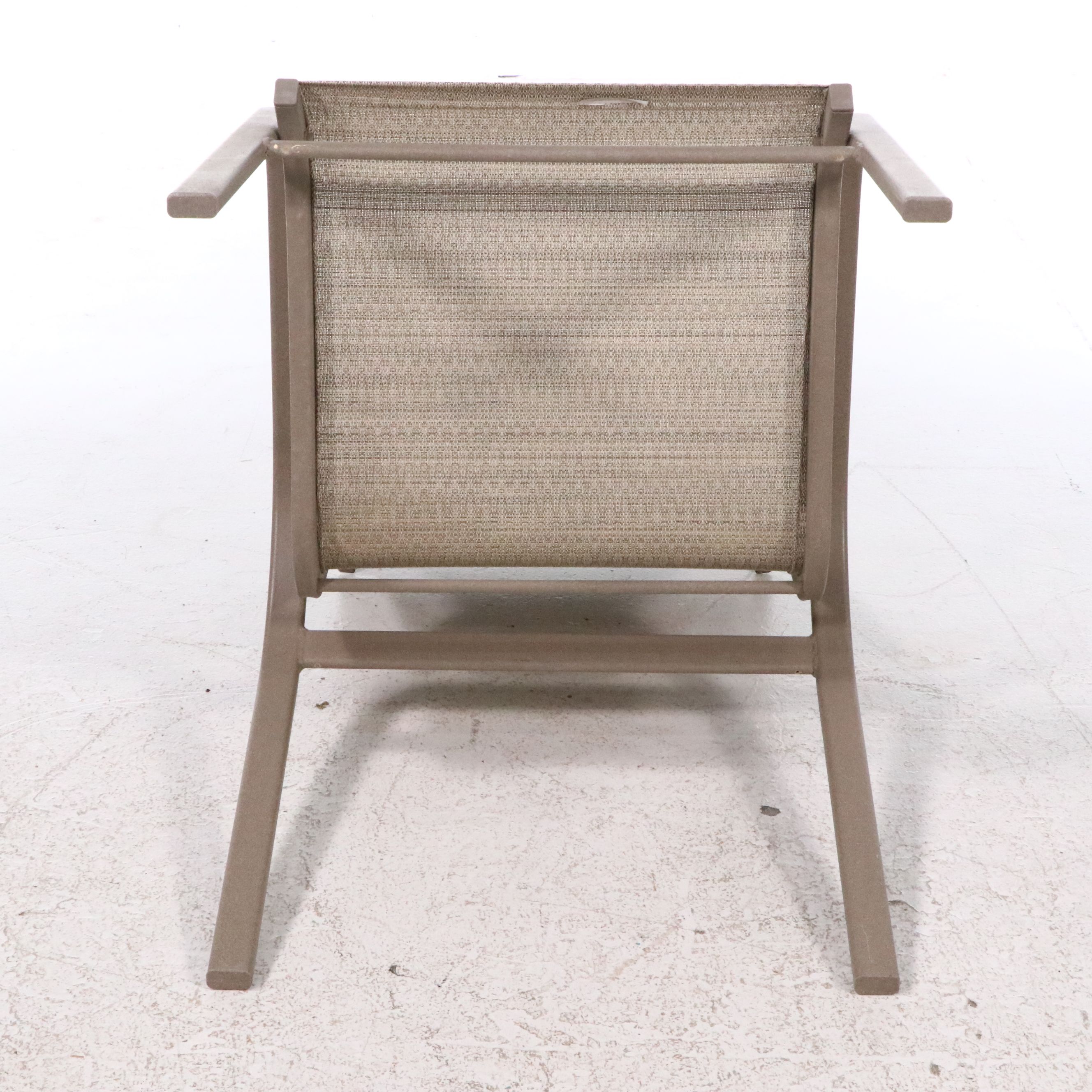 Carter Grandle Cast Aluminum Sling Chaise Lounge with Armchair