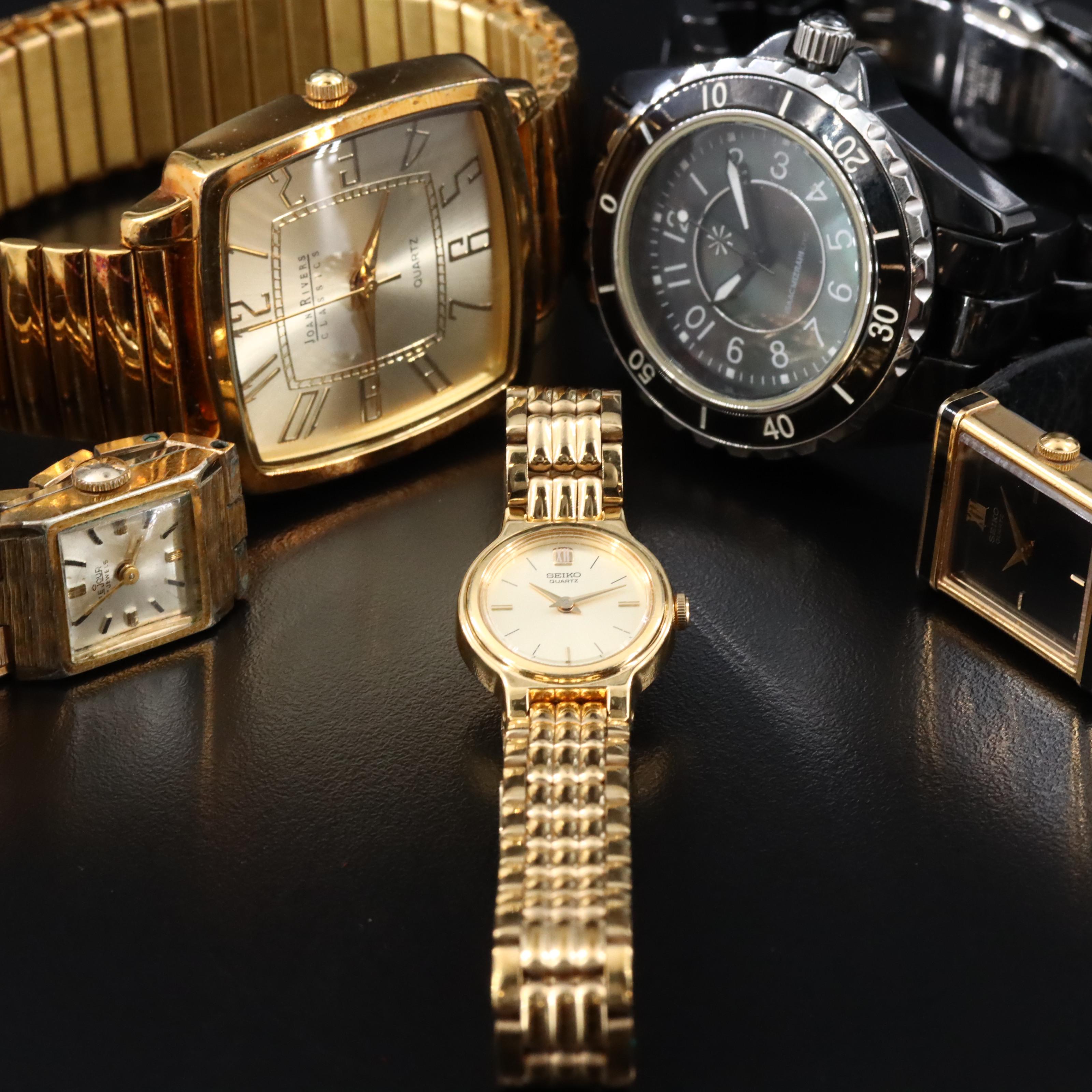 Collection of Quartz Watches Featuring Lejour, Isaac Mizrahi and Seiko