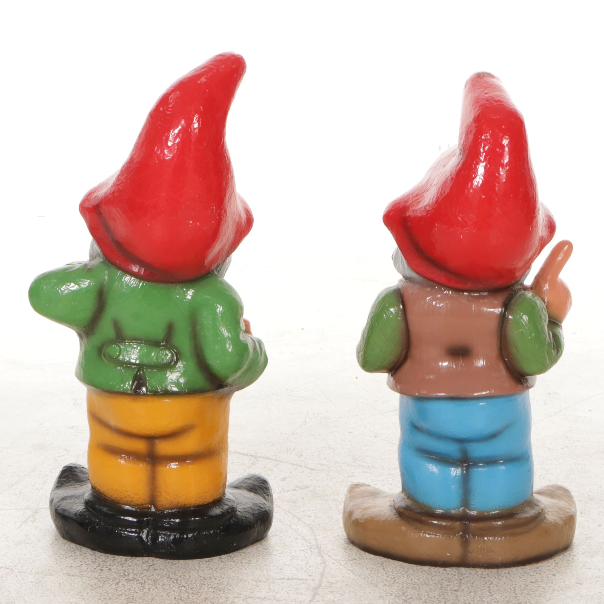 Pair of Musical Merry Garden Gnome Sculptures