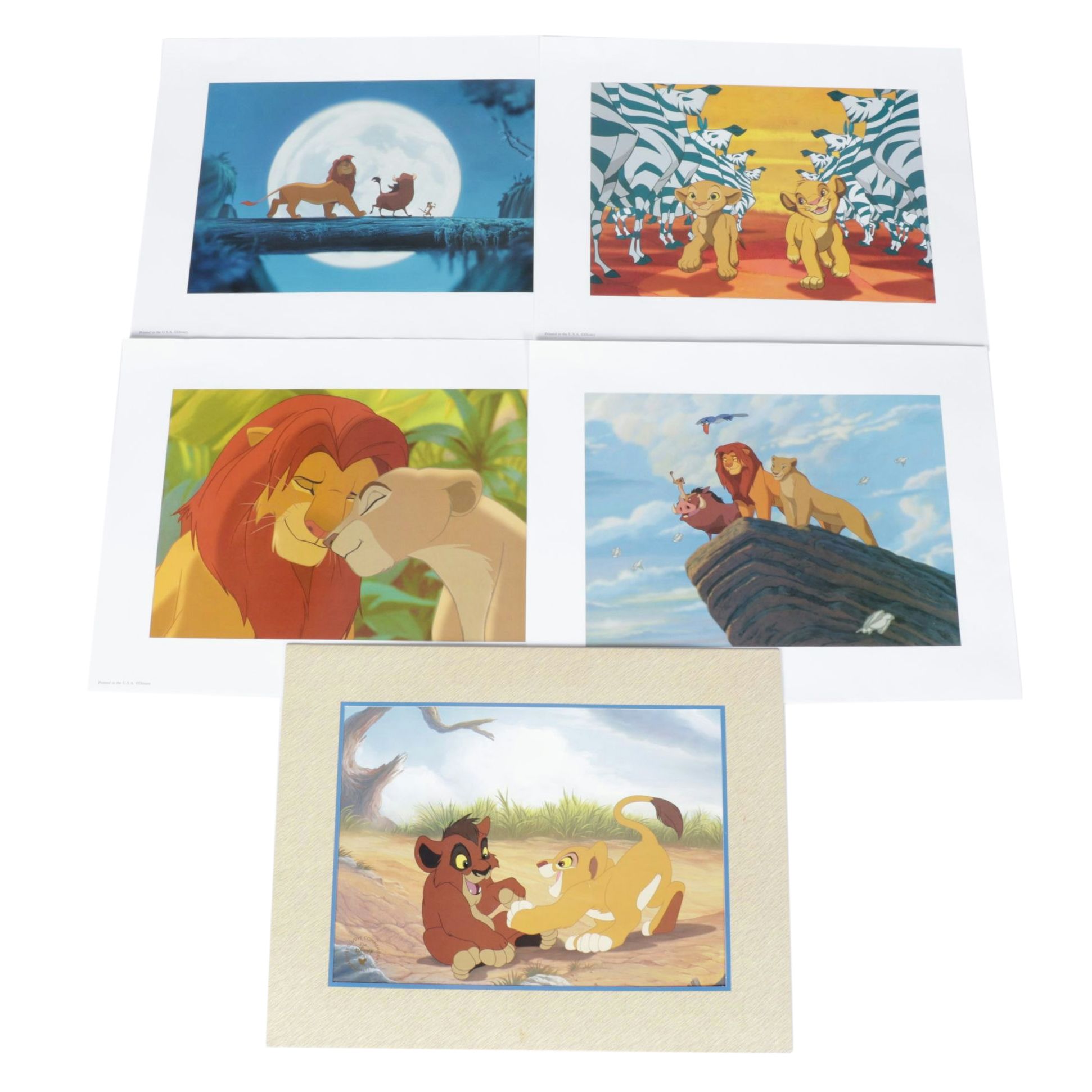 Collection of Commemorative Offset Lithographs from Disney's The Lion King 1 & 2