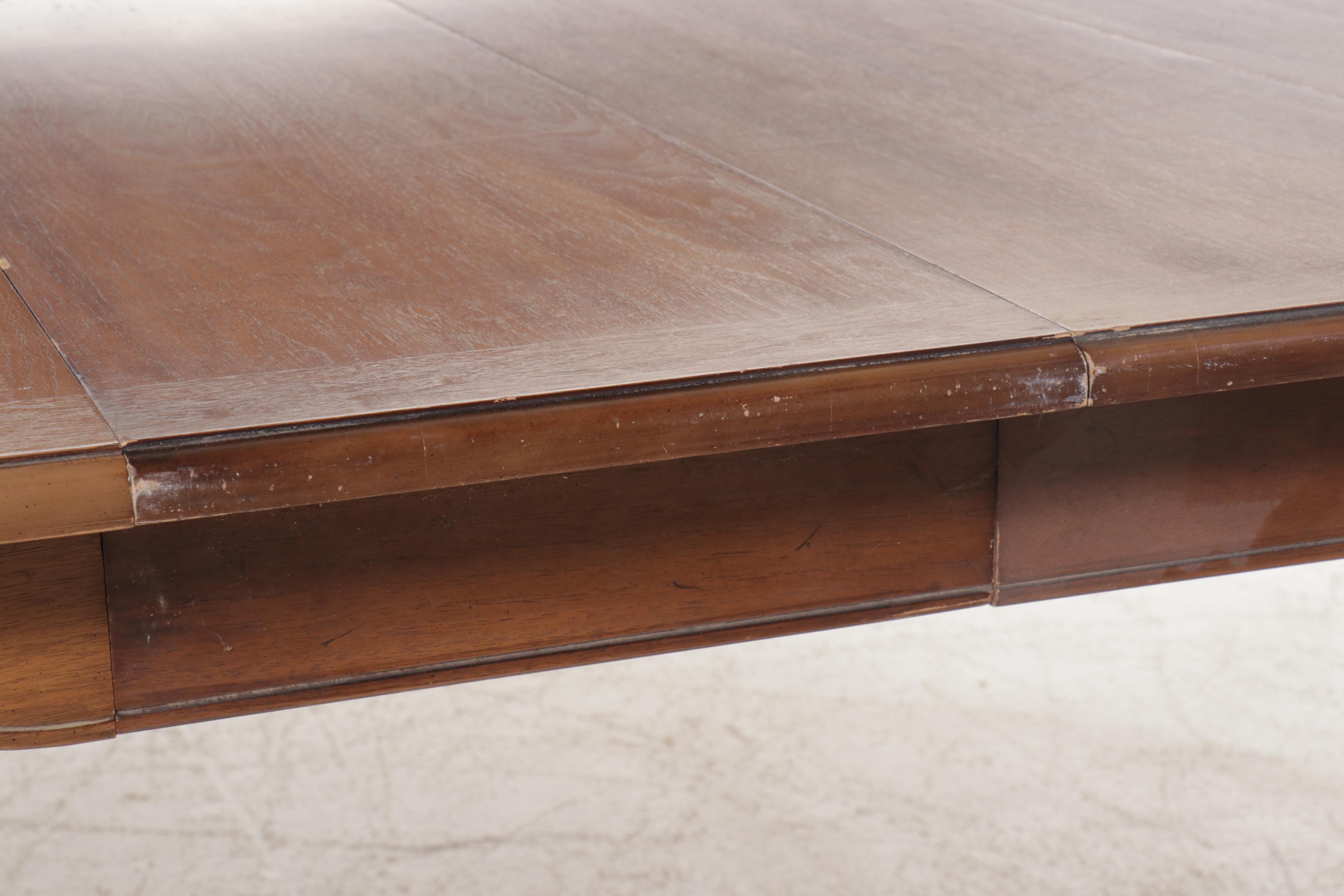 Seven Piece French Provincial Style Dining Set with Cane Back Chairs