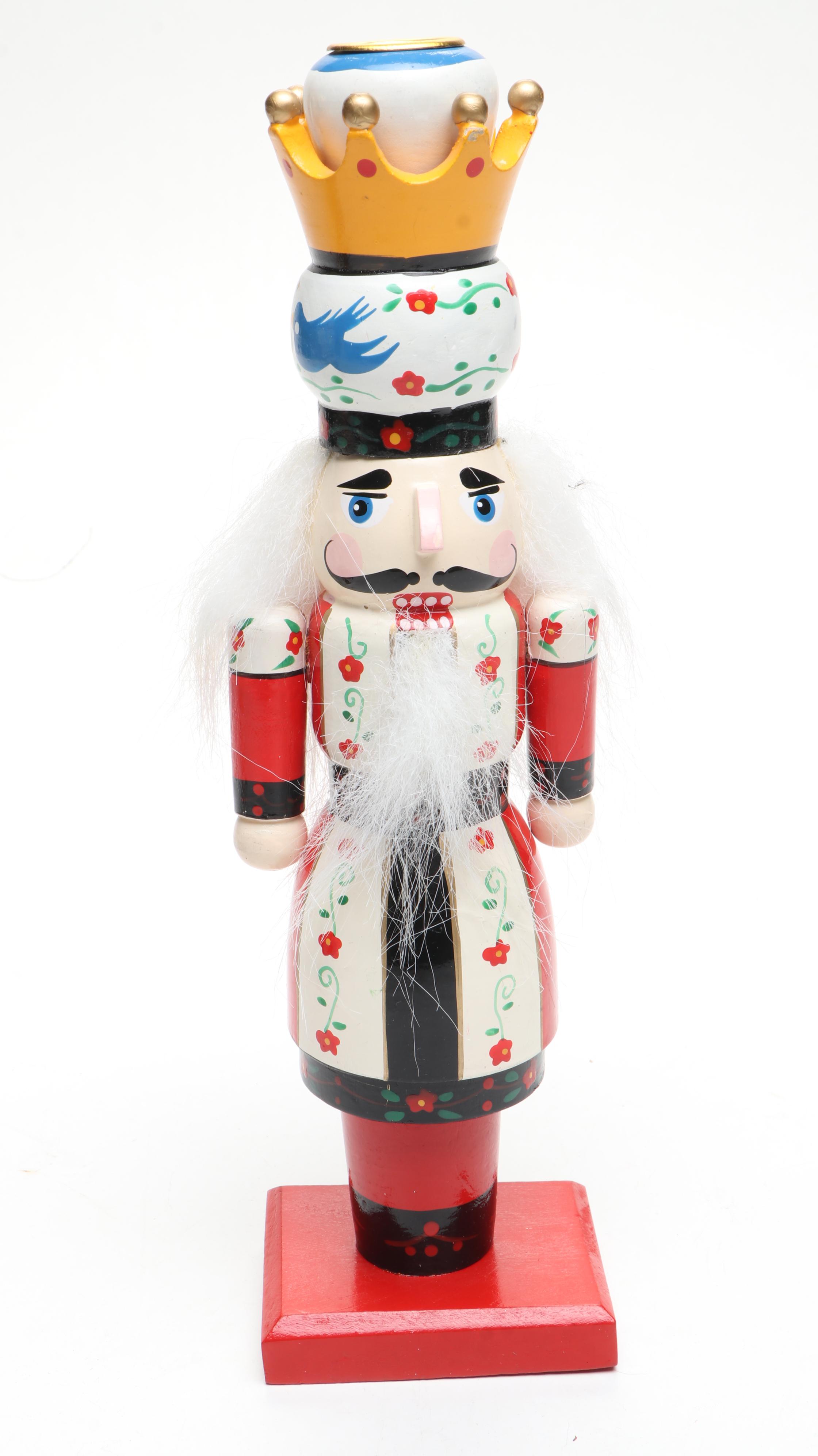 Holiday Lane and Other Nutcracker Ornaments with Wooden Nutcracker Figurines