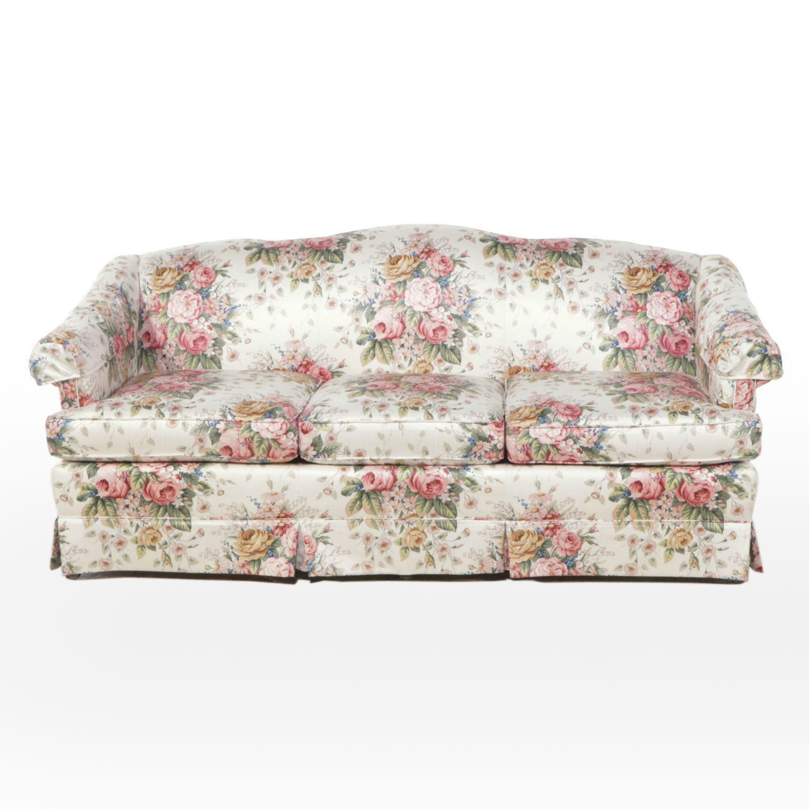 Clayton Marcus Floral Upholstered Sofa
