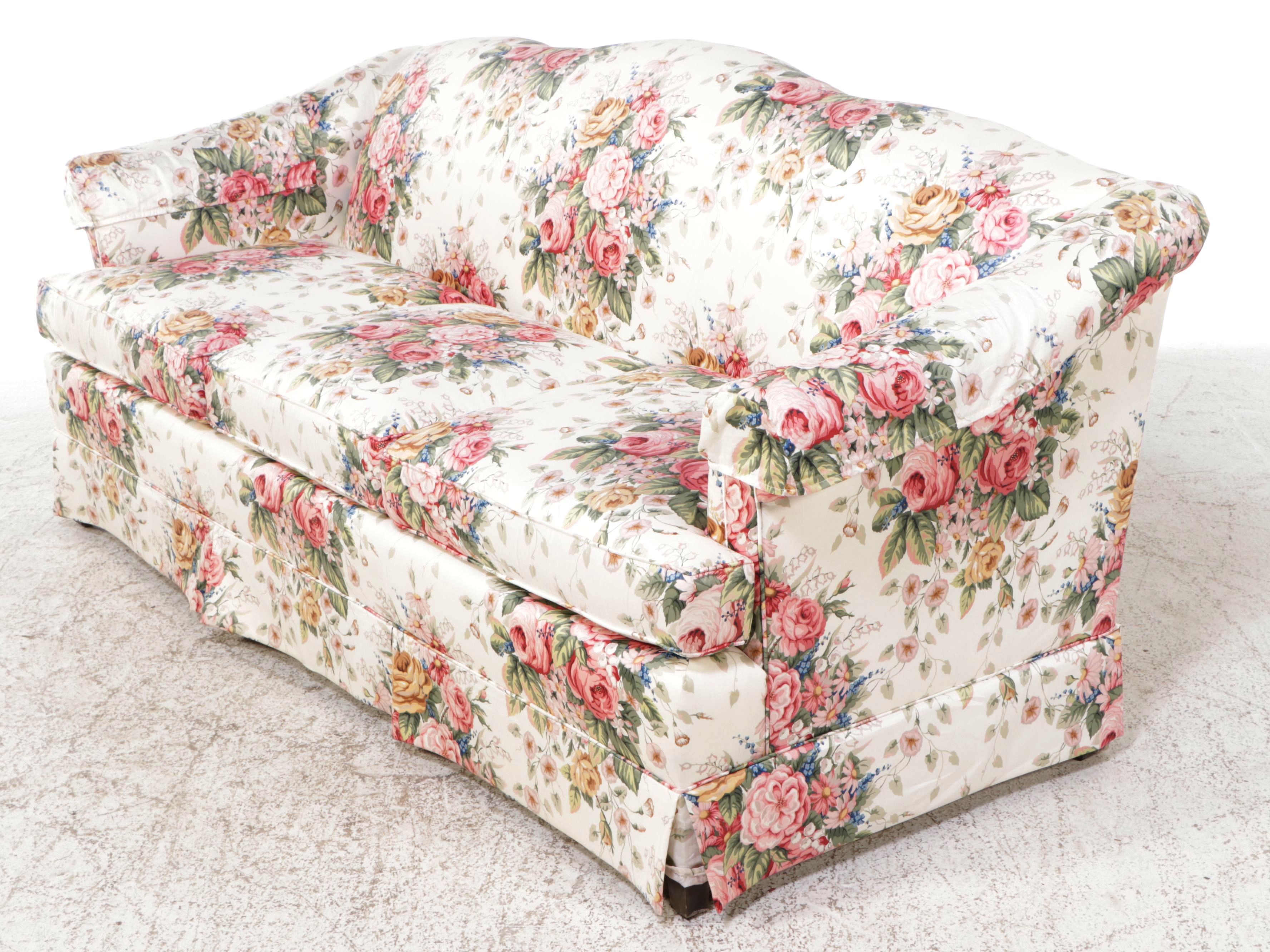 Clayton Marcus Floral Upholstered Sofa