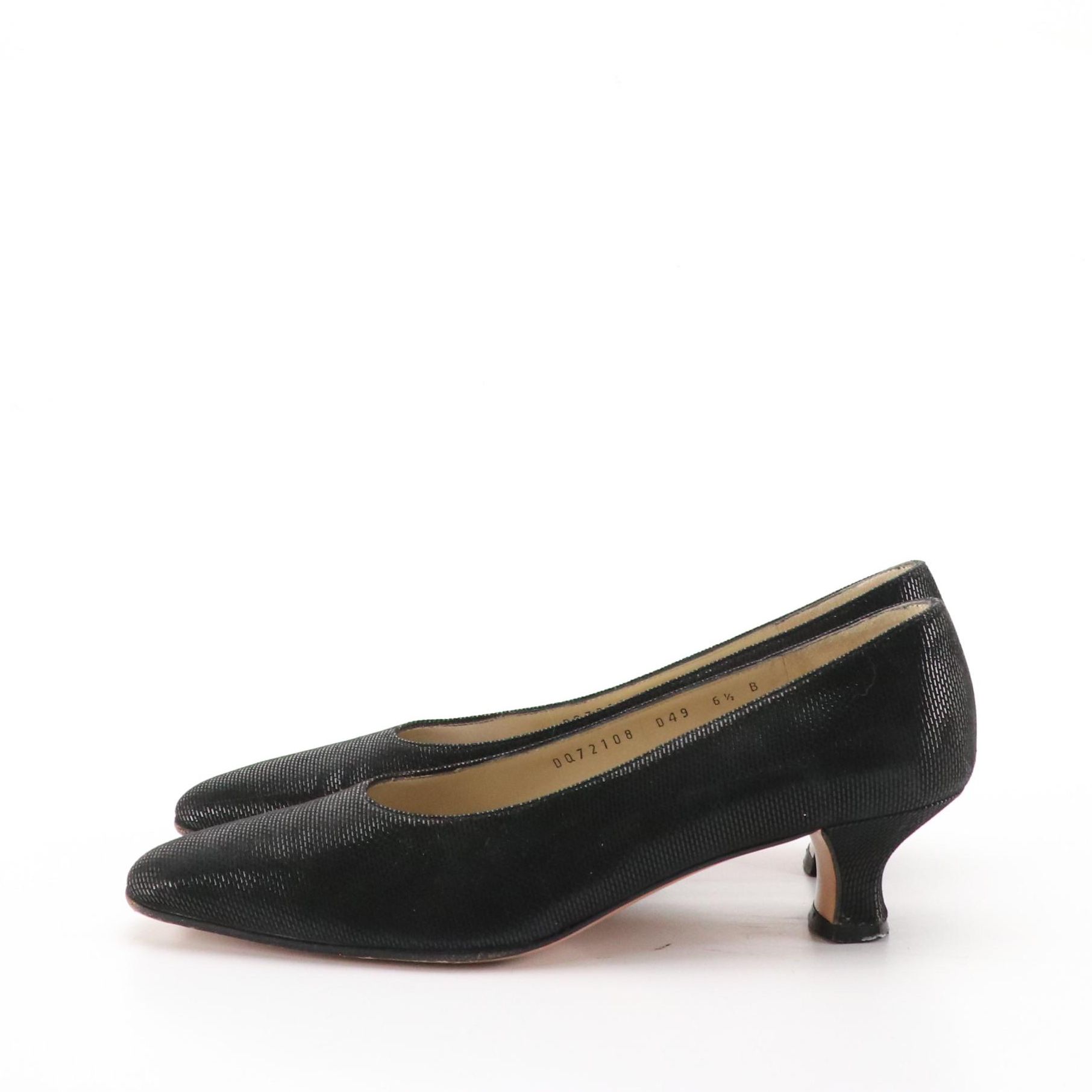 Salvatore Ferragamo Shiny Suede Low Heeled Shoes, Bally Heeled Leather Loafers
