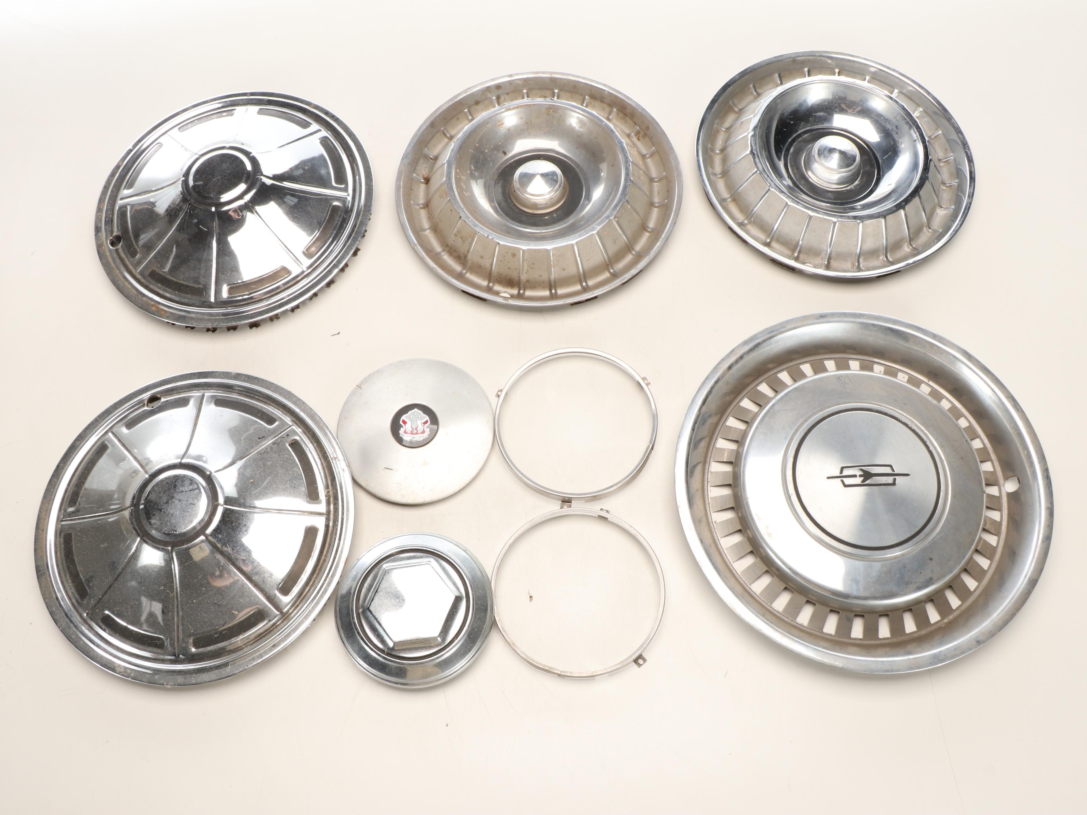 Oldsmobile, Chevrolet, and Other Metal Tire Hubcaps