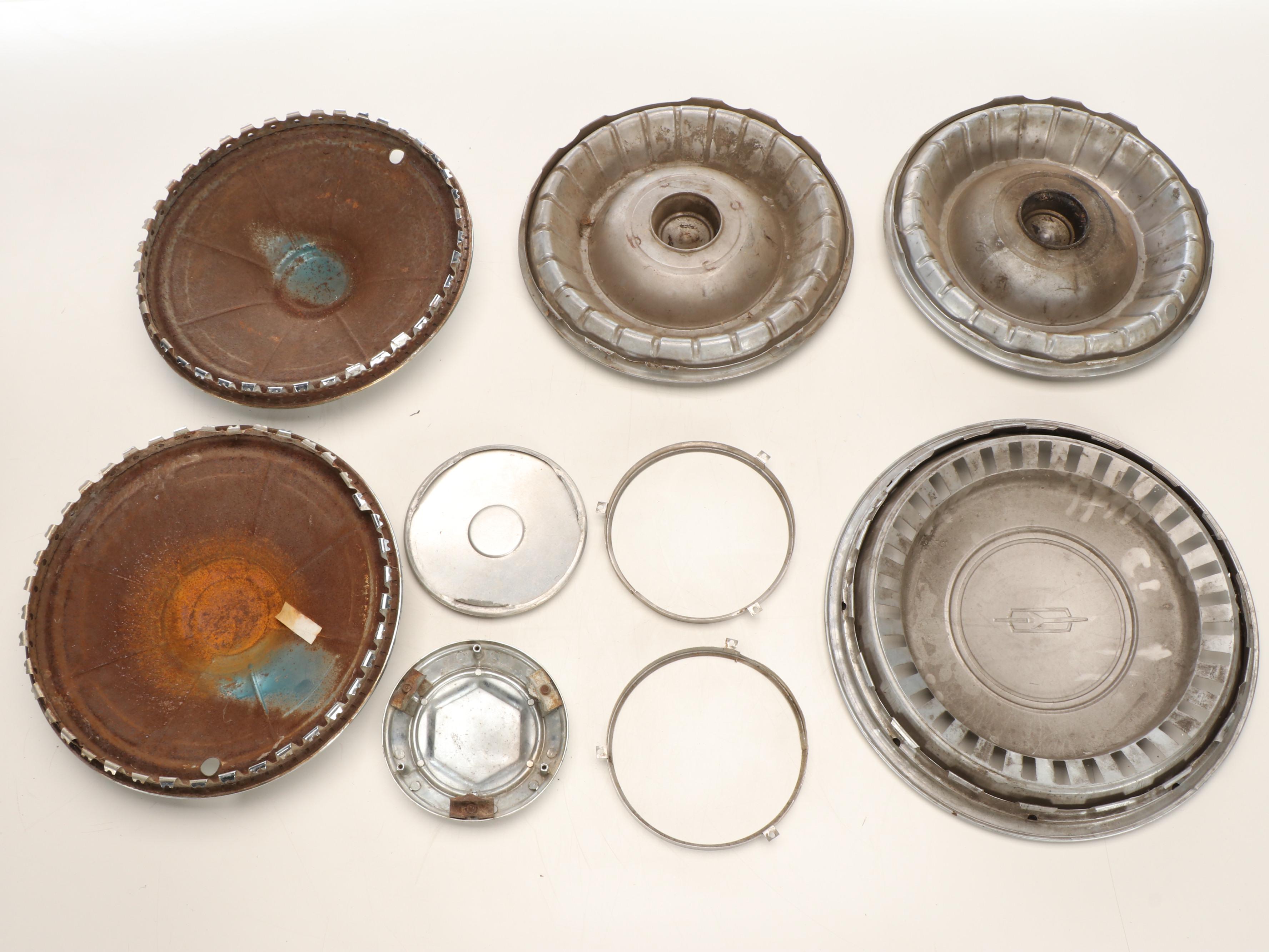 Oldsmobile, Chevrolet, and Other Metal Tire Hubcaps