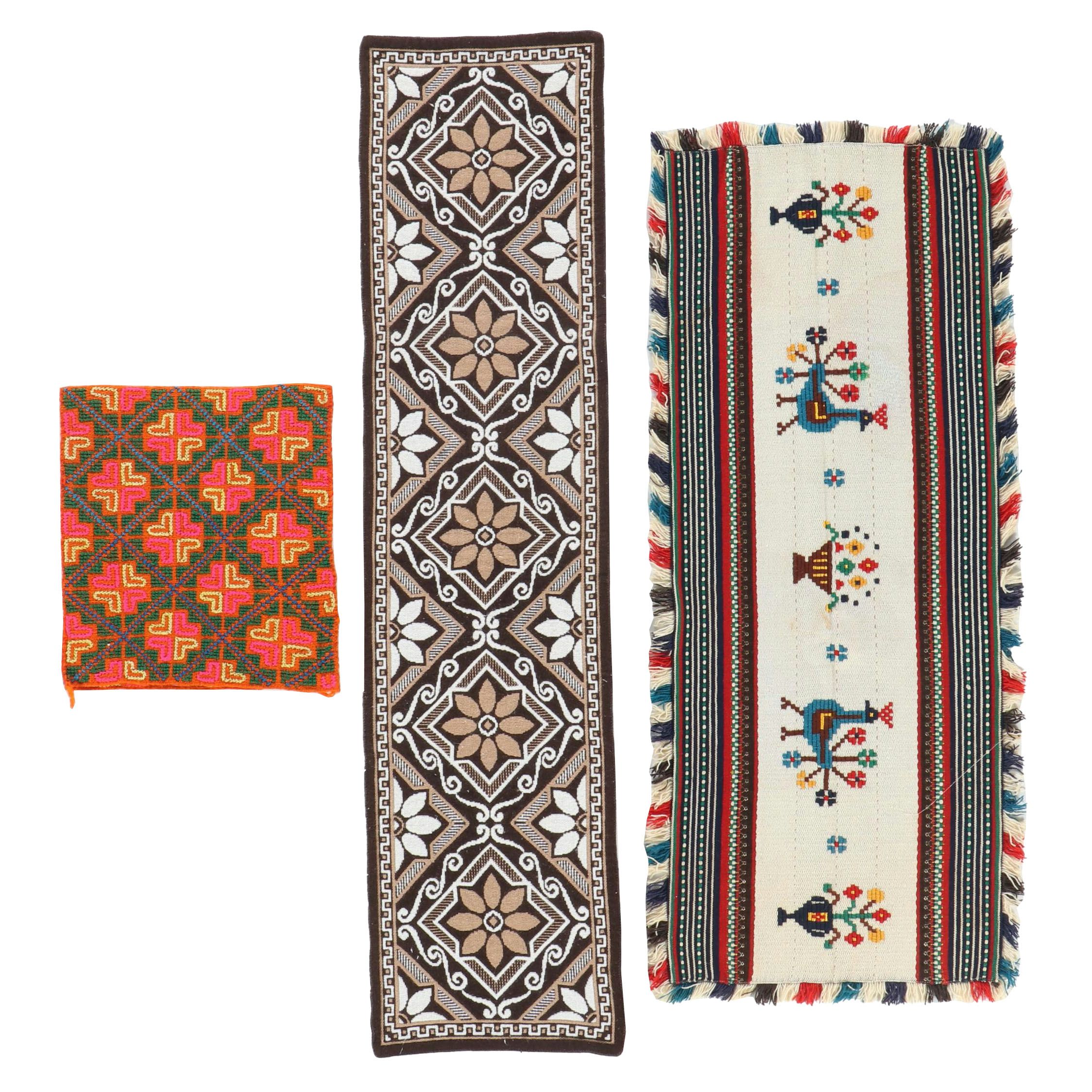 Mexican Woven Table Runners, Mid to Late 20th Century