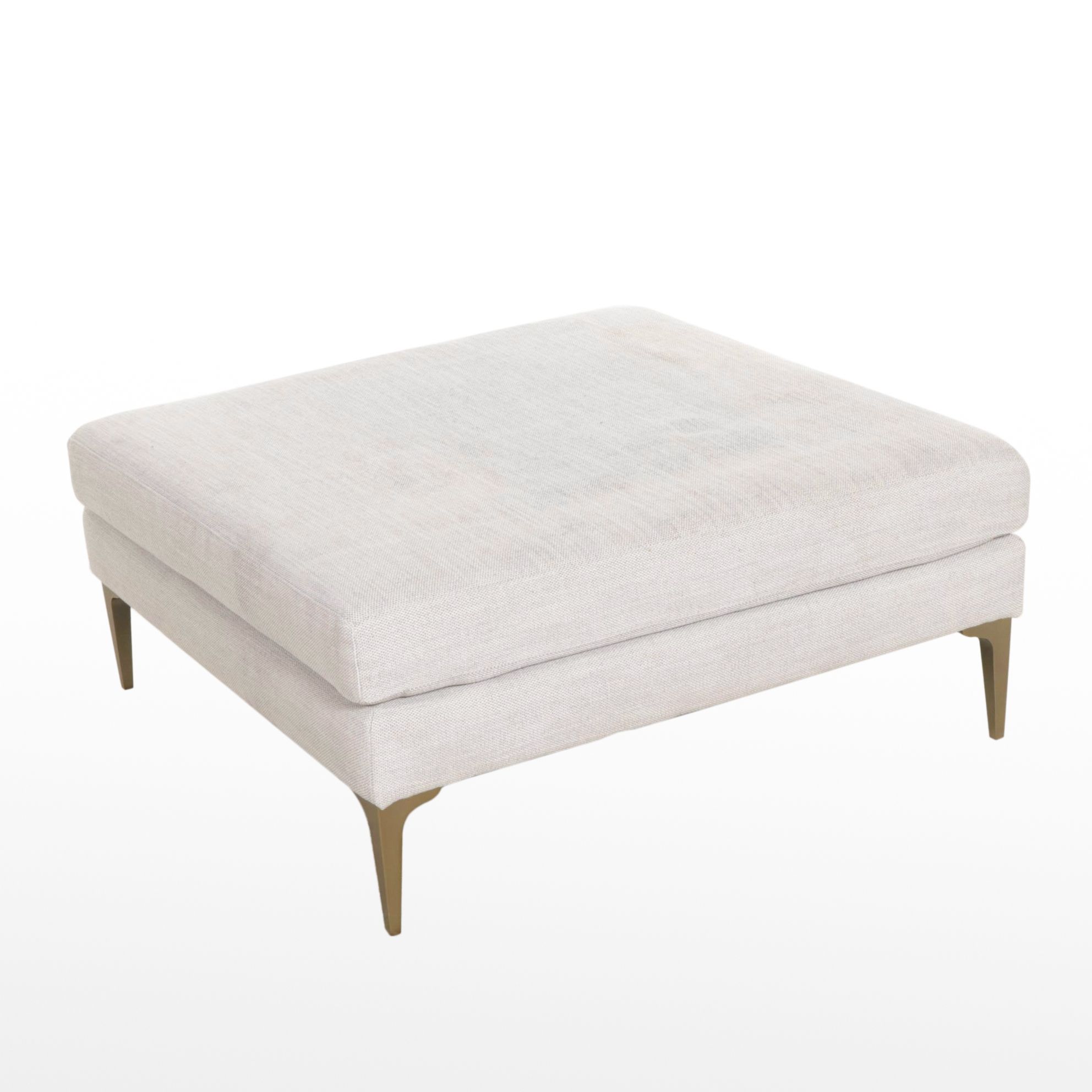 West Elm "Andes" Upholstered Ottoman, 21st Century