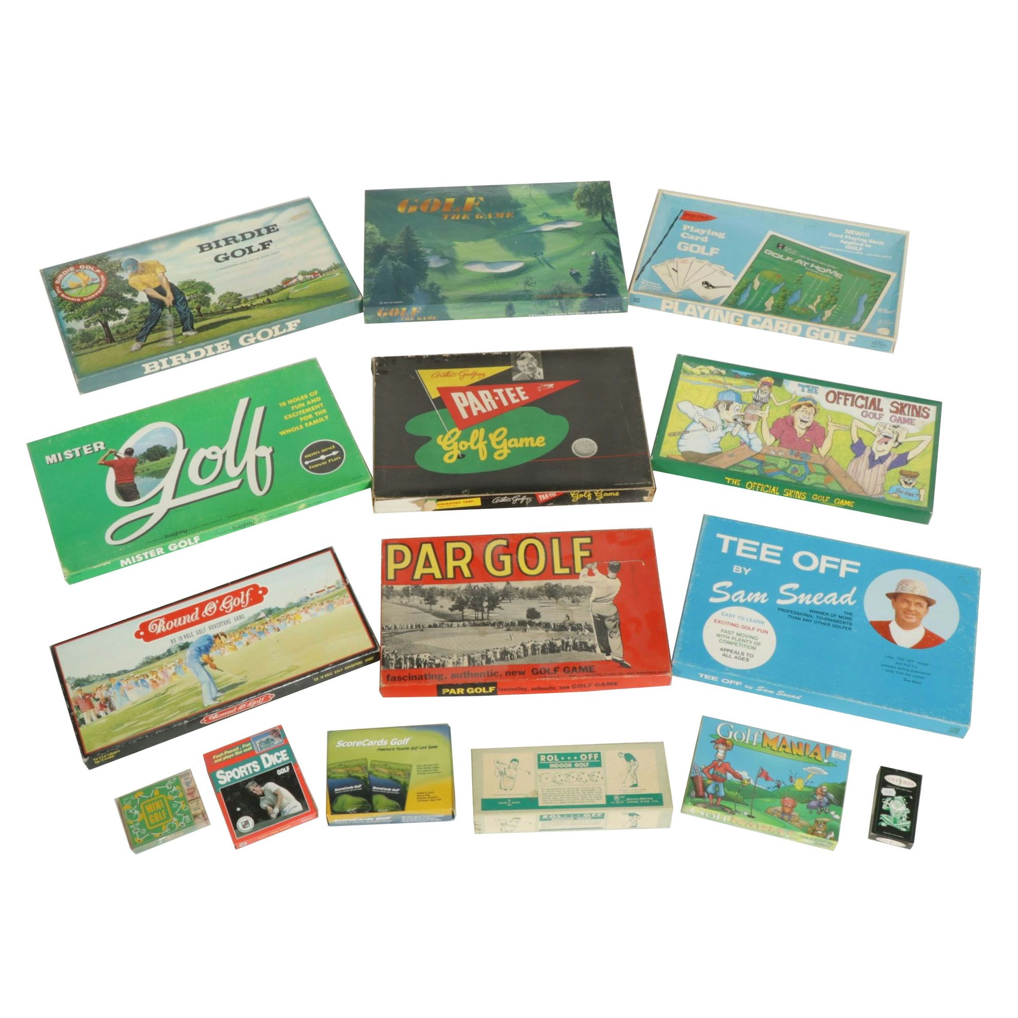 "Golf Mania" and "Golf Tee" with "Birdie Golf" and More Golf Board Games, 1970s
