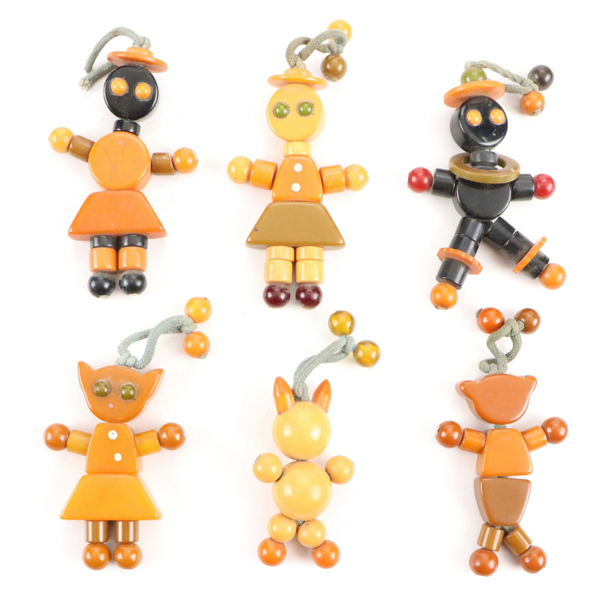 Art Deco Bakelite Crib Toys, Early 20th Century