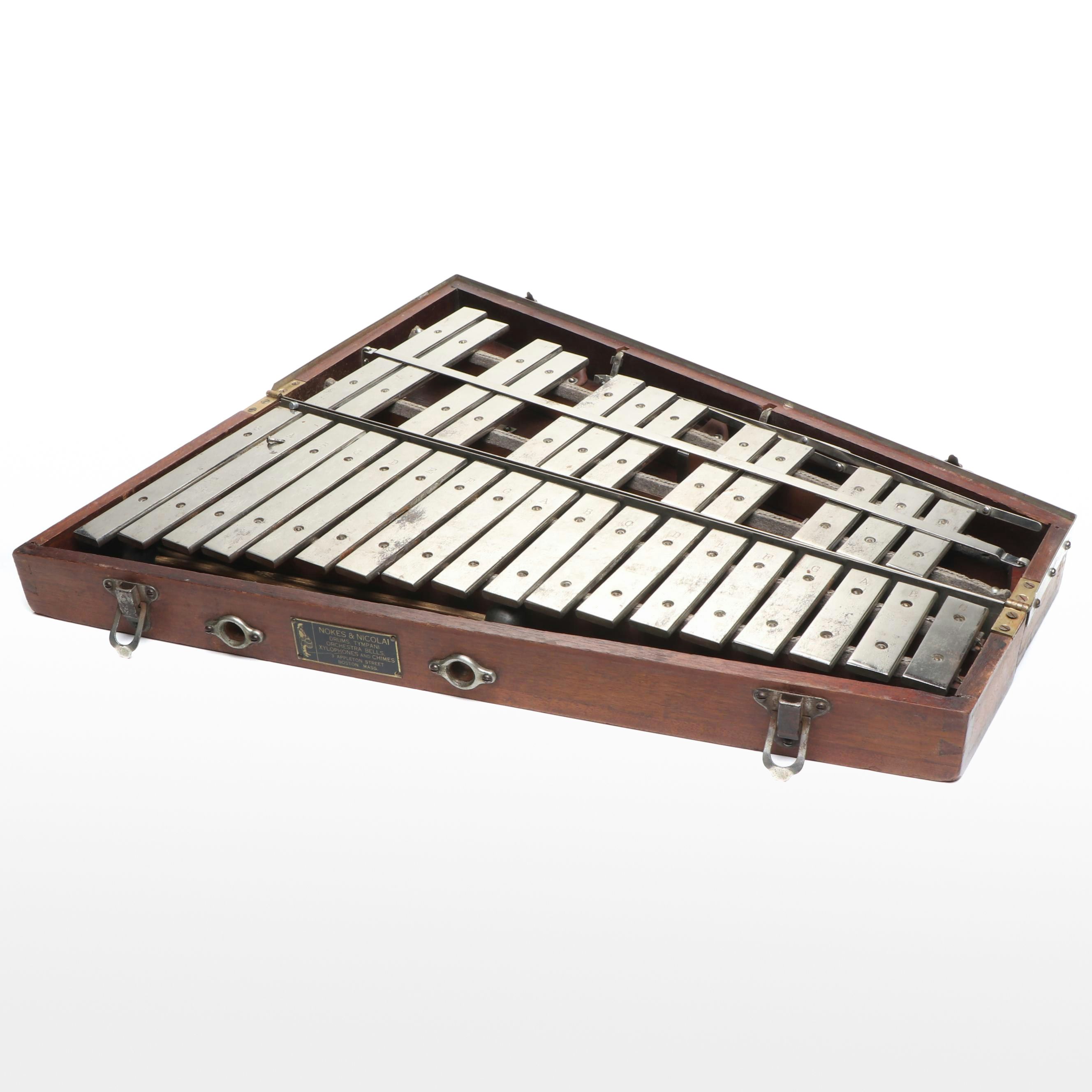 Antique Nokes & Nicolai Xylophone with Mallets