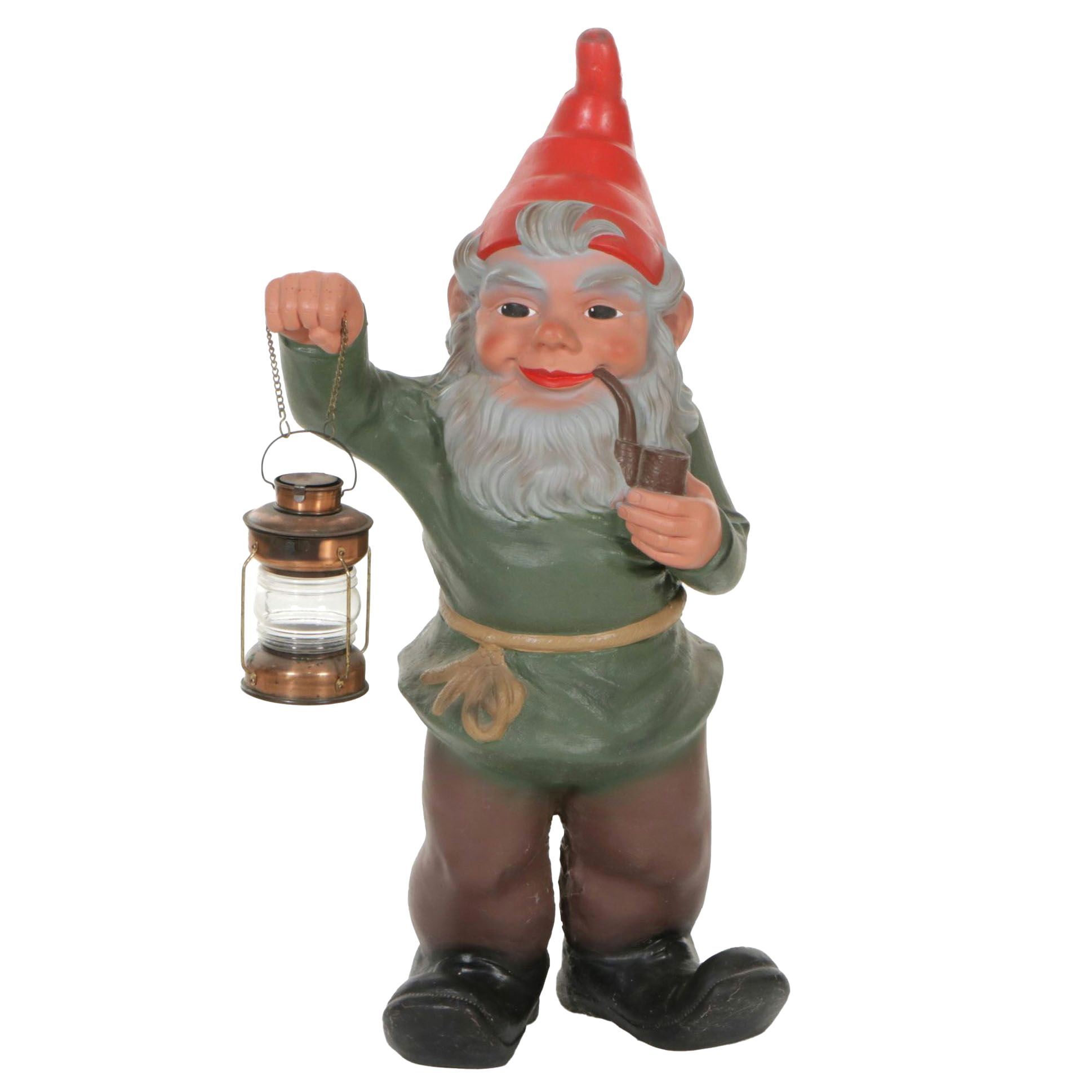 Heissner Lawn Gnome with Lantern Sculpture