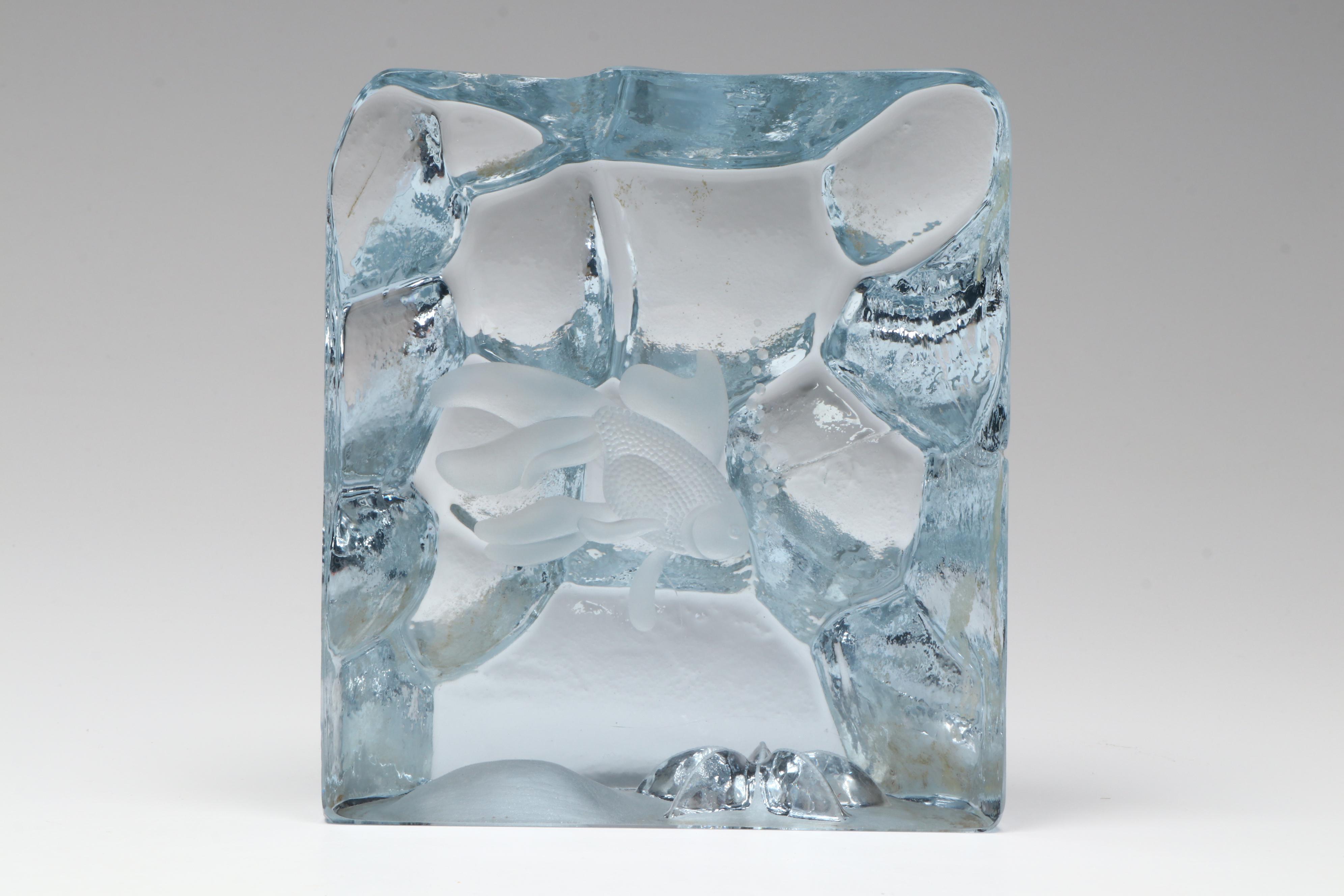 Waterford Crystal Bowl with Swarovski Ornament and Other Glass Bowl and Figure