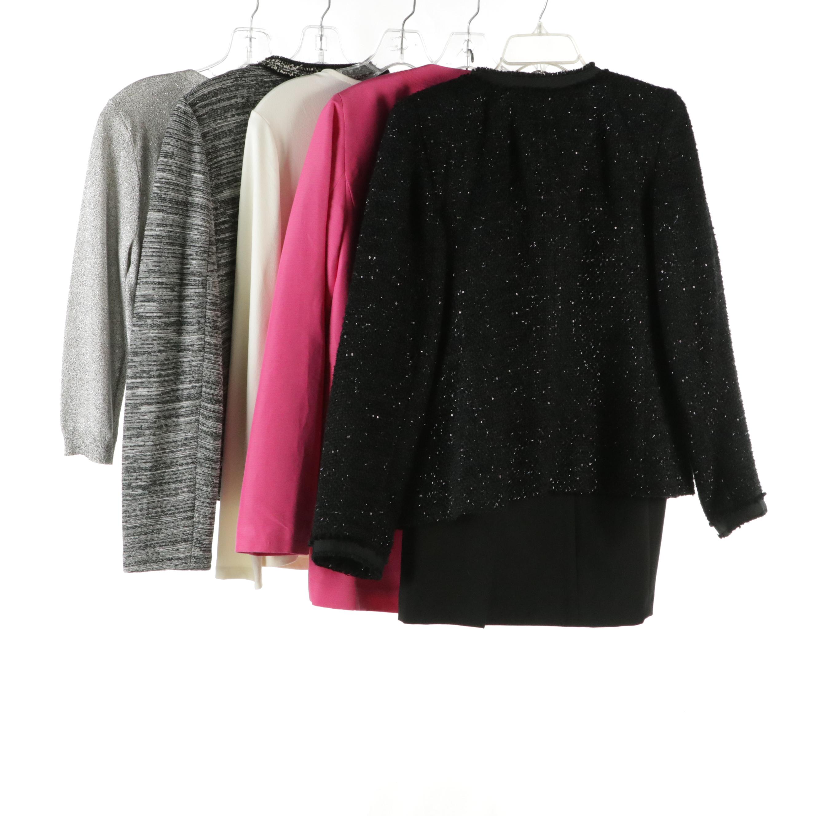 Ann Taylor Glitter Cardigan with Talbots Skirt Suits, Knit Jacket, and Top