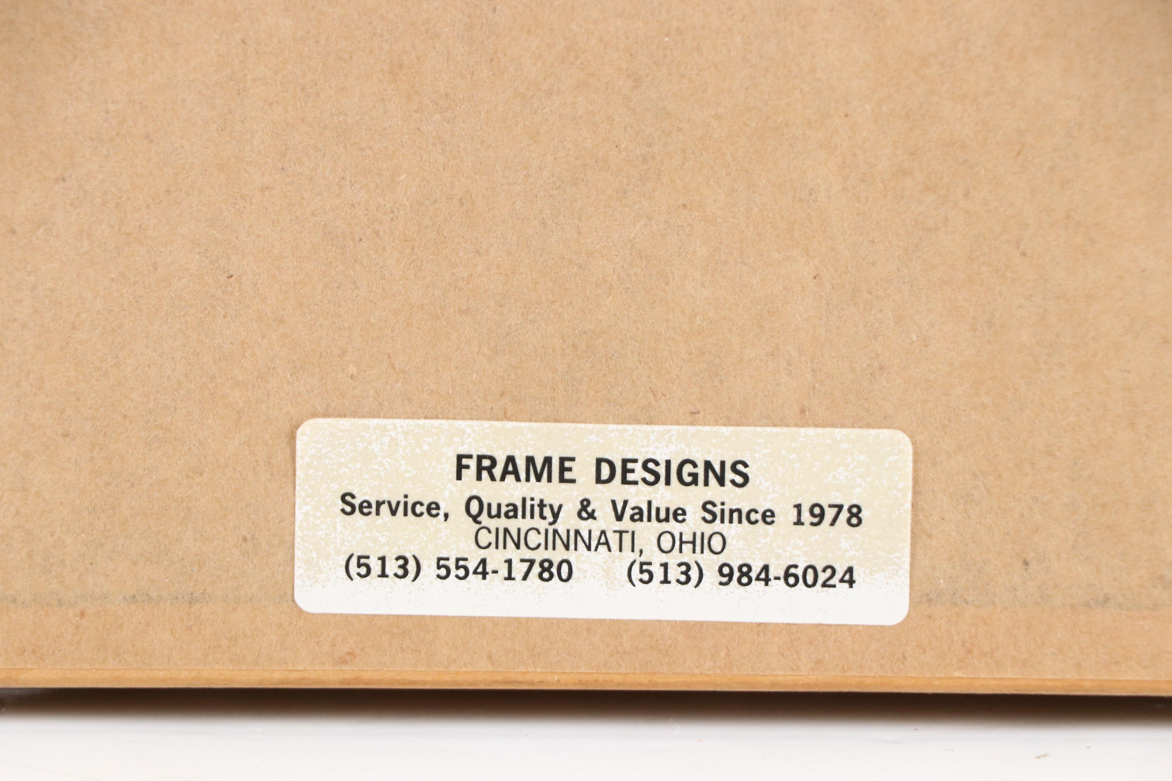 Watercolor Painting of Wooded Lakeside View, 1996