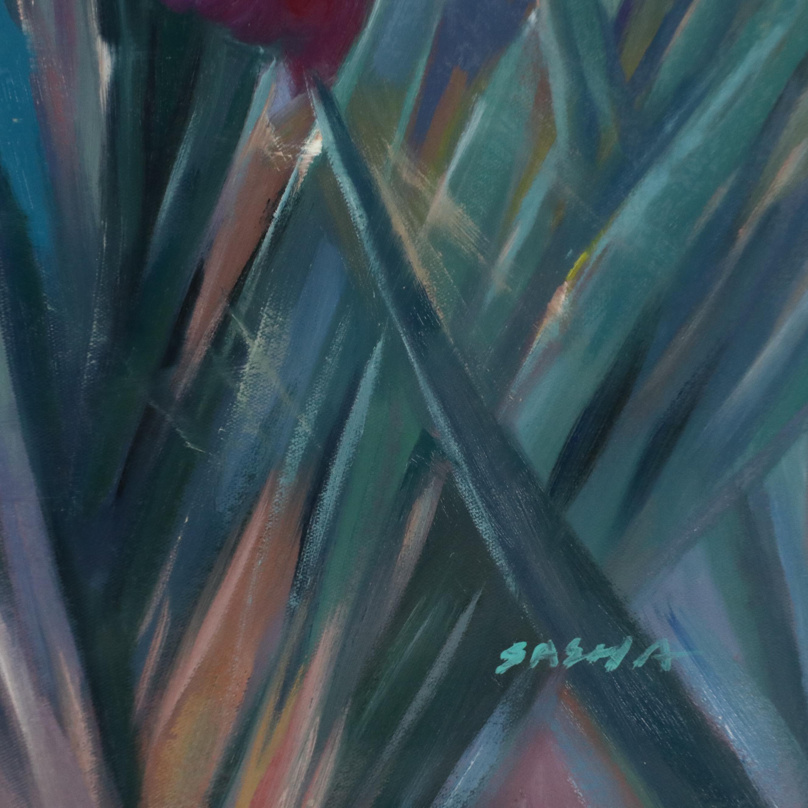 Sasha Floral Oil Painting, 21st Century