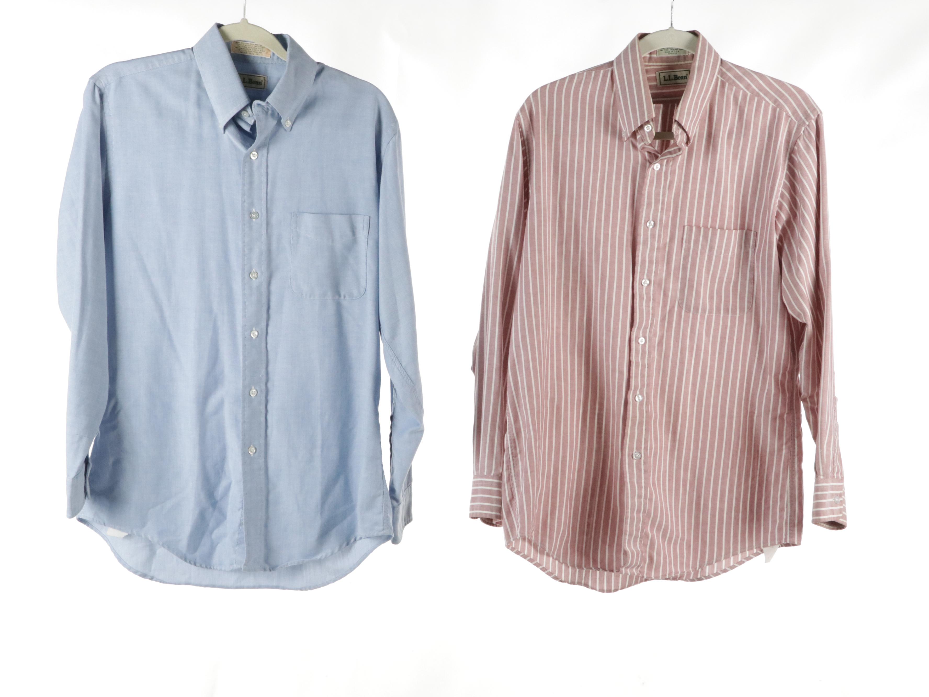 Men's Jaguar Knit Sweater and L.L.Bean Long Sleeve Button-Down Tops