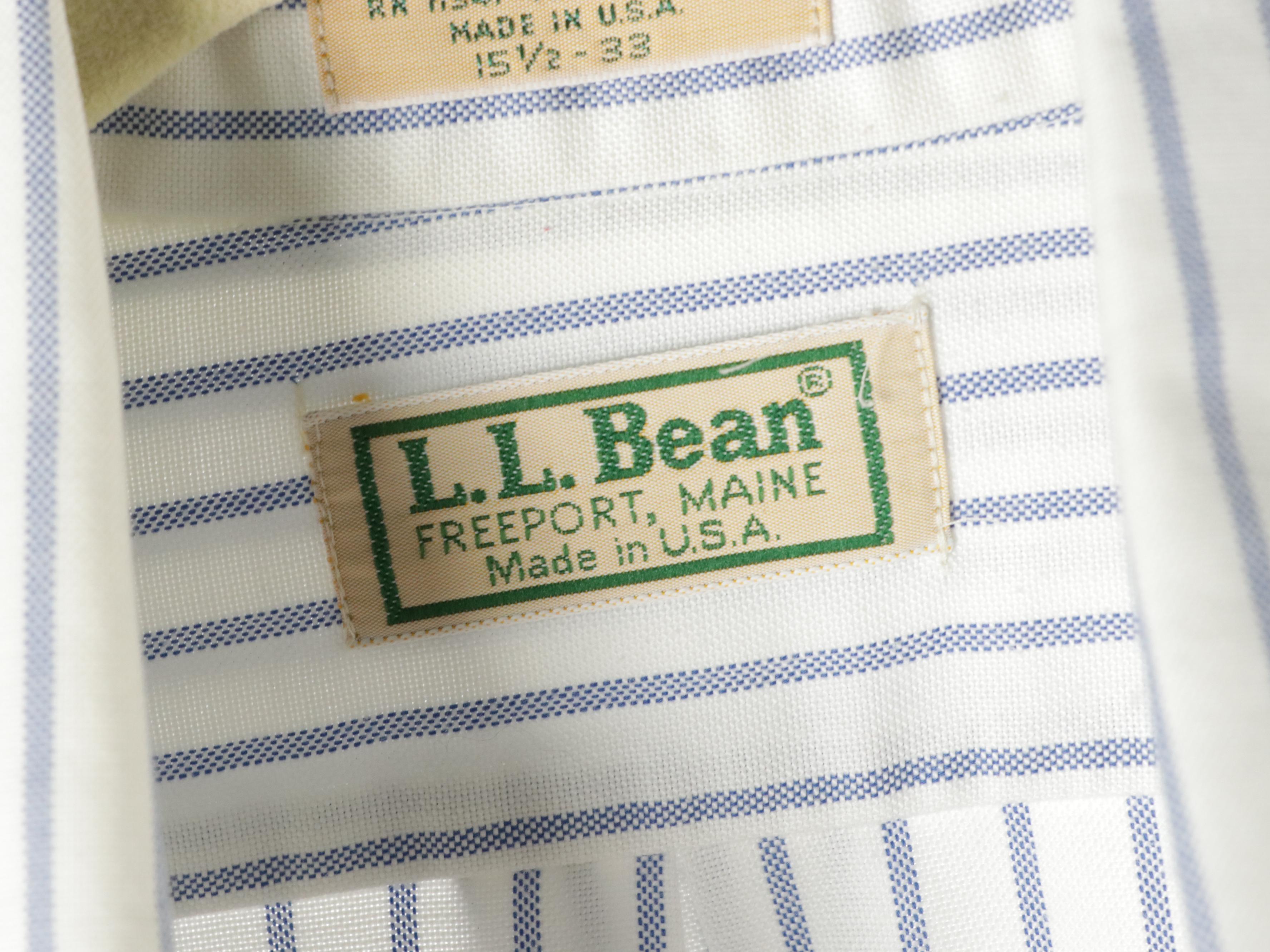 Men's Jaguar Knit Sweater and L.L.Bean Long Sleeve Button-Down Tops