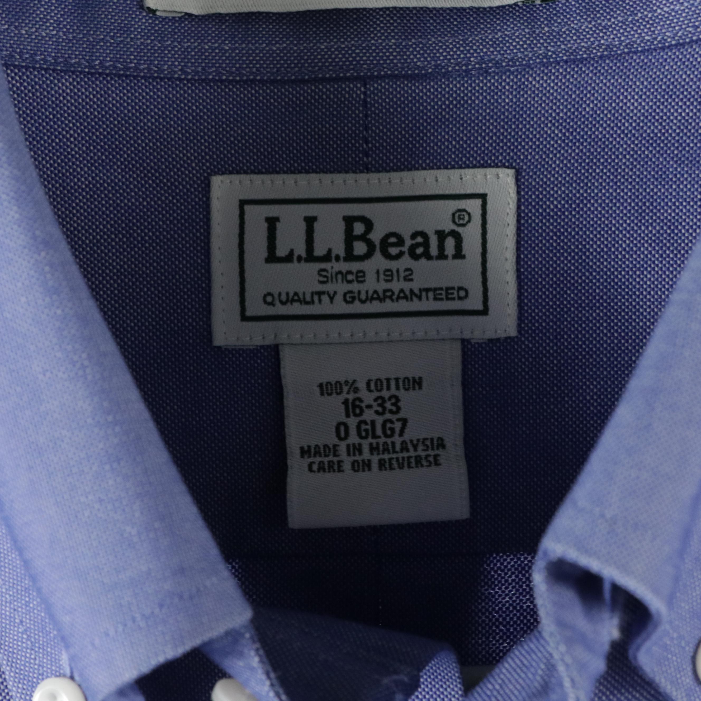 Men's Jaguar Knit Sweater and L.L.Bean Long Sleeve Button-Down Tops