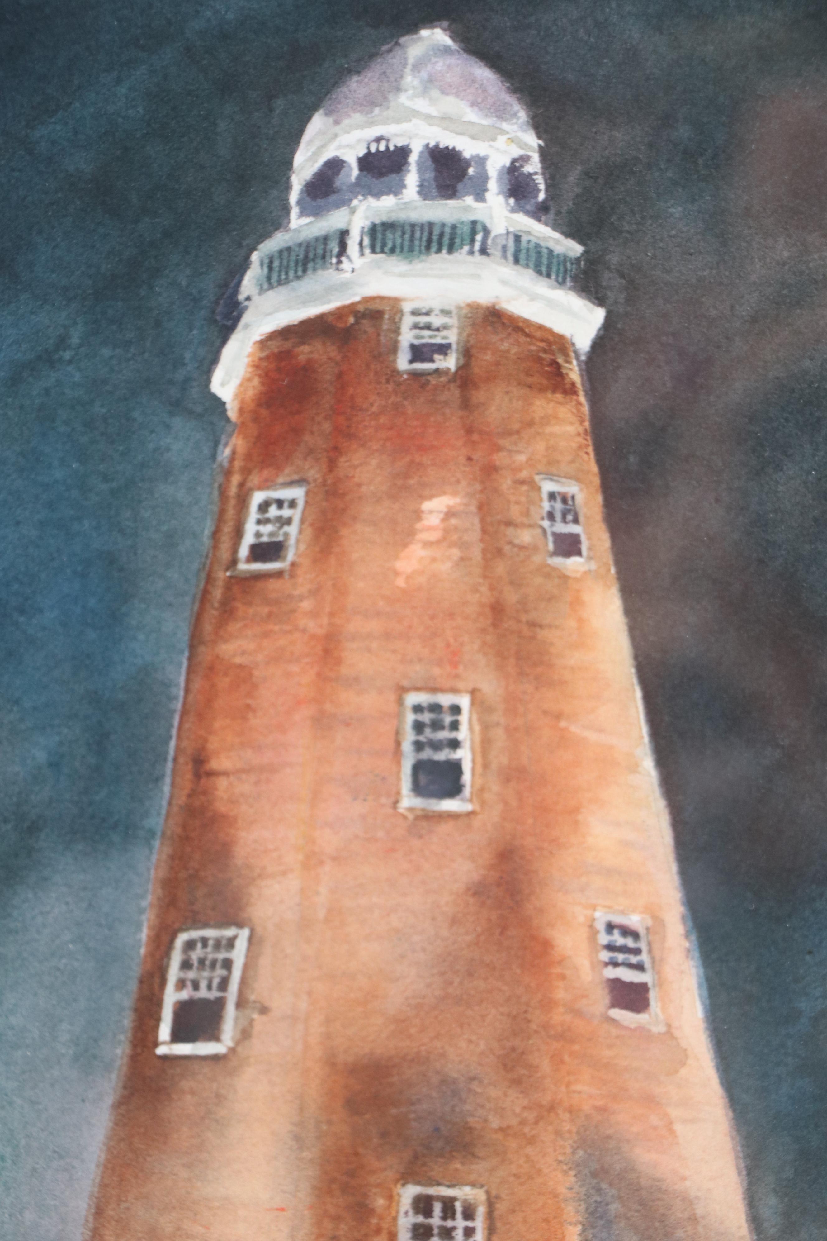 Gregory A. Deprez Watercolor Painting "Portland Observatory," 2001