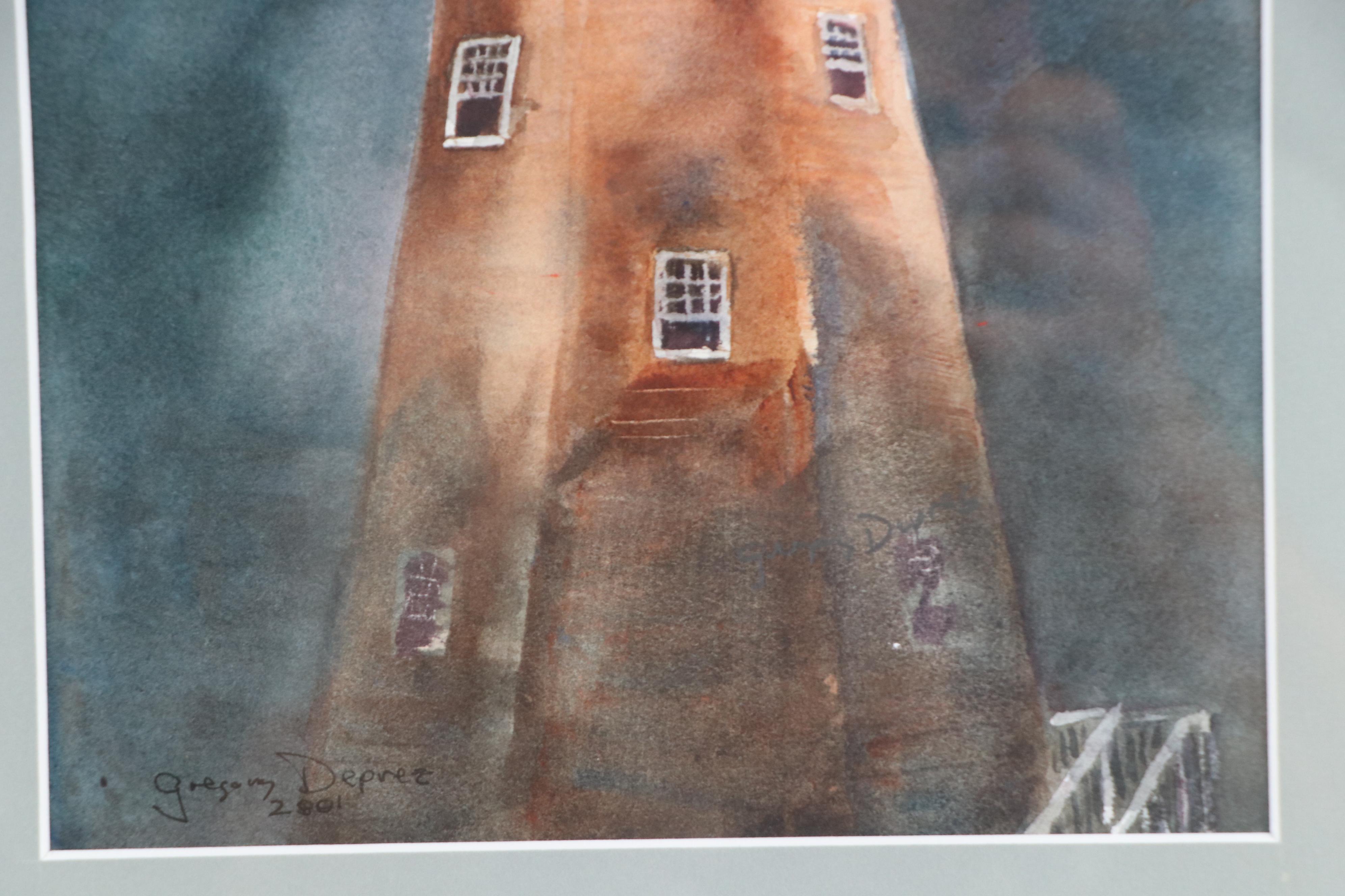 Gregory A. Deprez Watercolor Painting "Portland Observatory," 2001