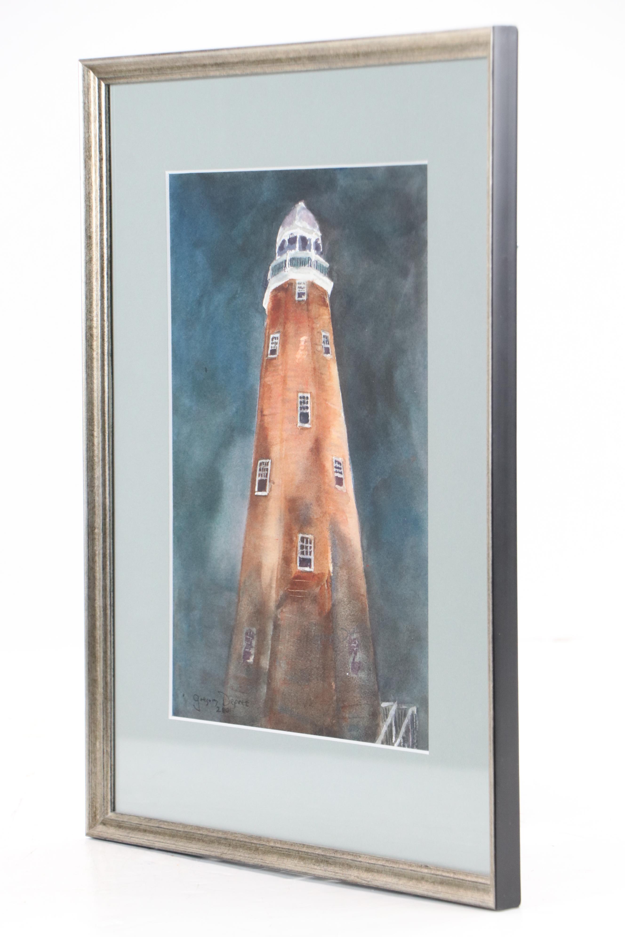 Gregory A. Deprez Watercolor Painting "Portland Observatory," 2001