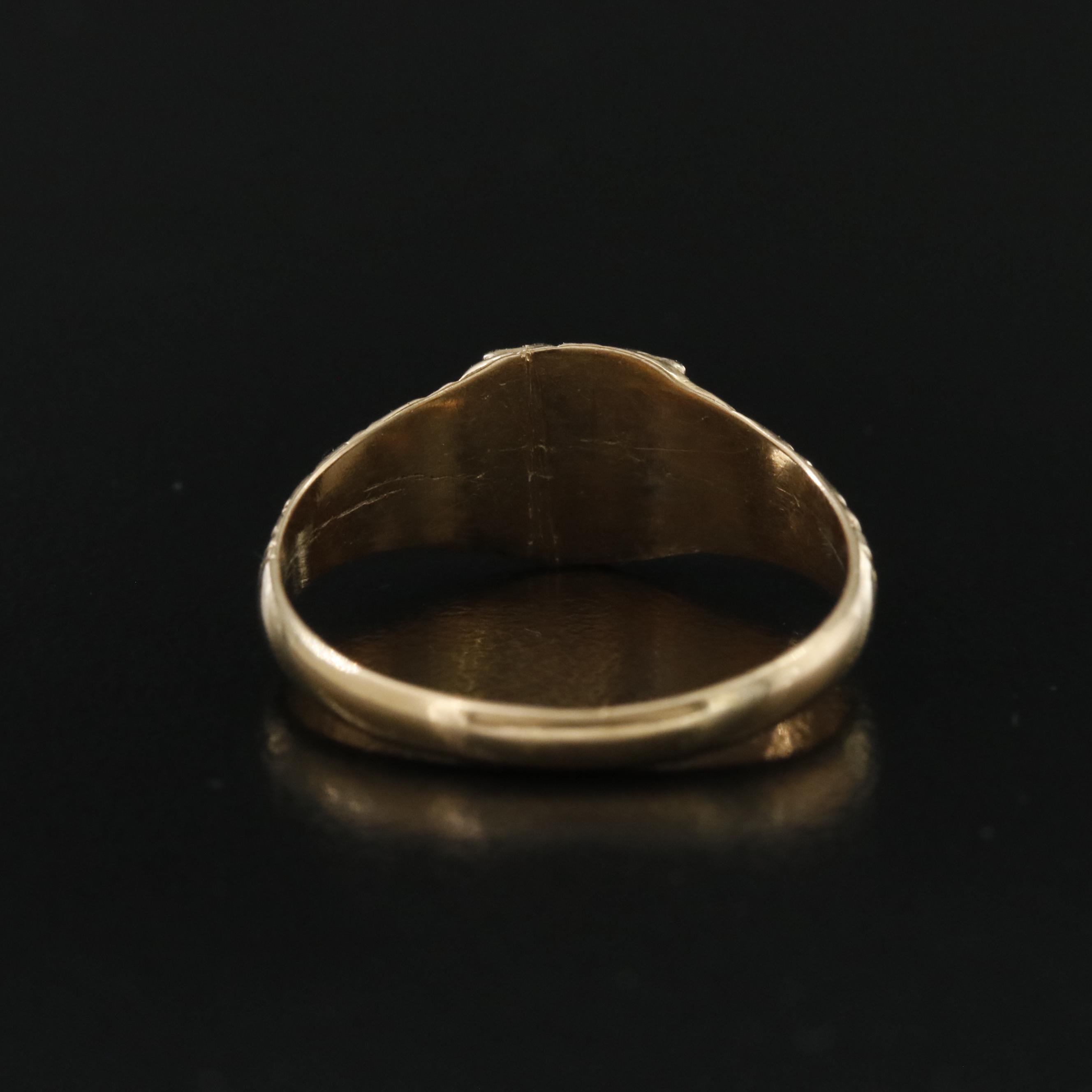 Antique 14K Monogrammed Signet Ring