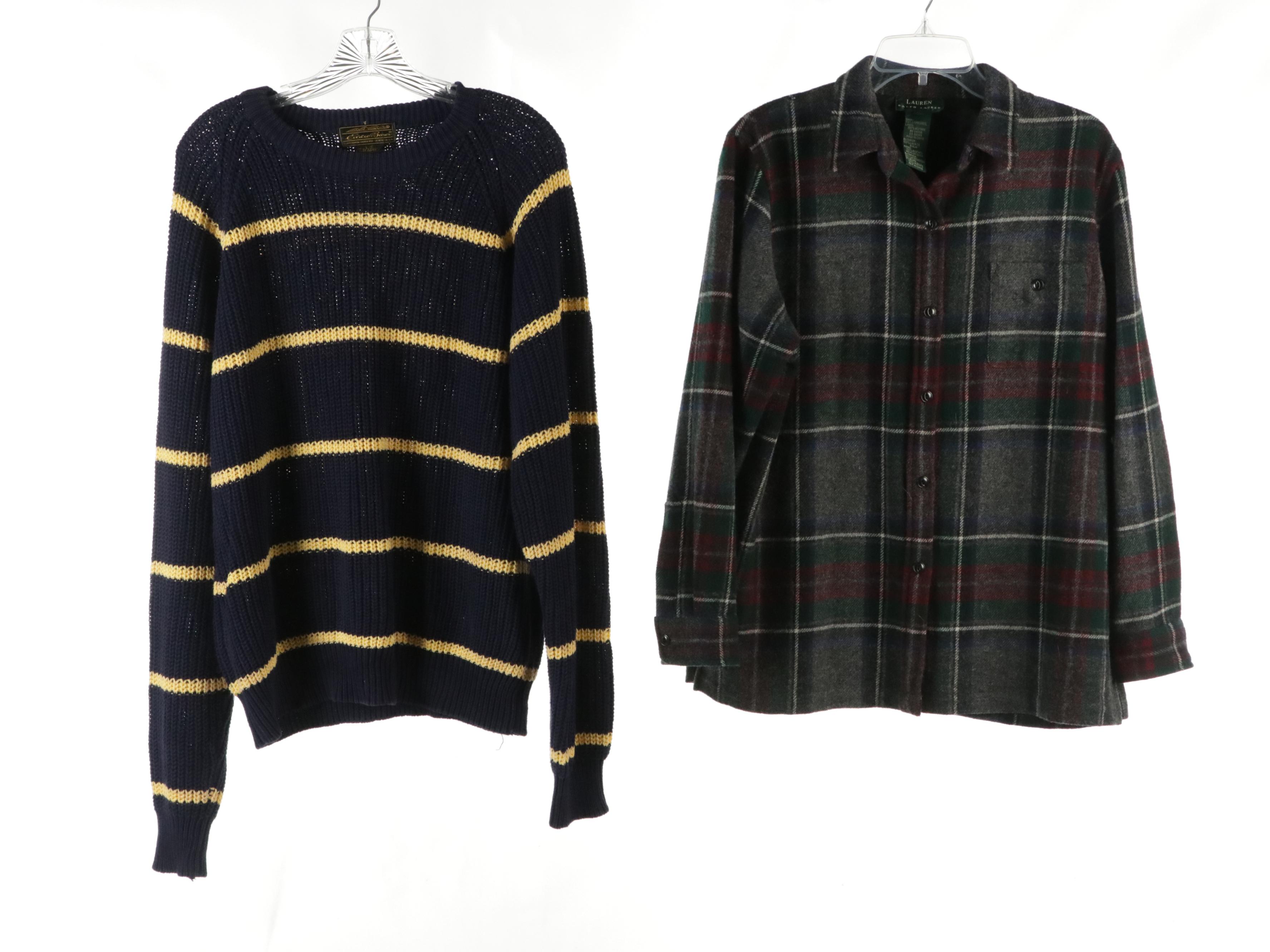 Men's Lauren Ralph Lauren Lambswool Flannel, Eddie Bauer Sweater & More Tops