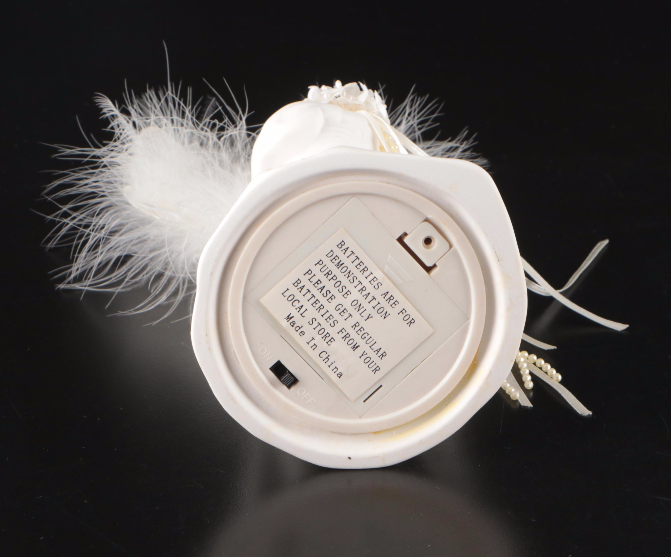 Longaberger "All American Hug" Ornament and Angel Figurine with Light-Up Bouquet