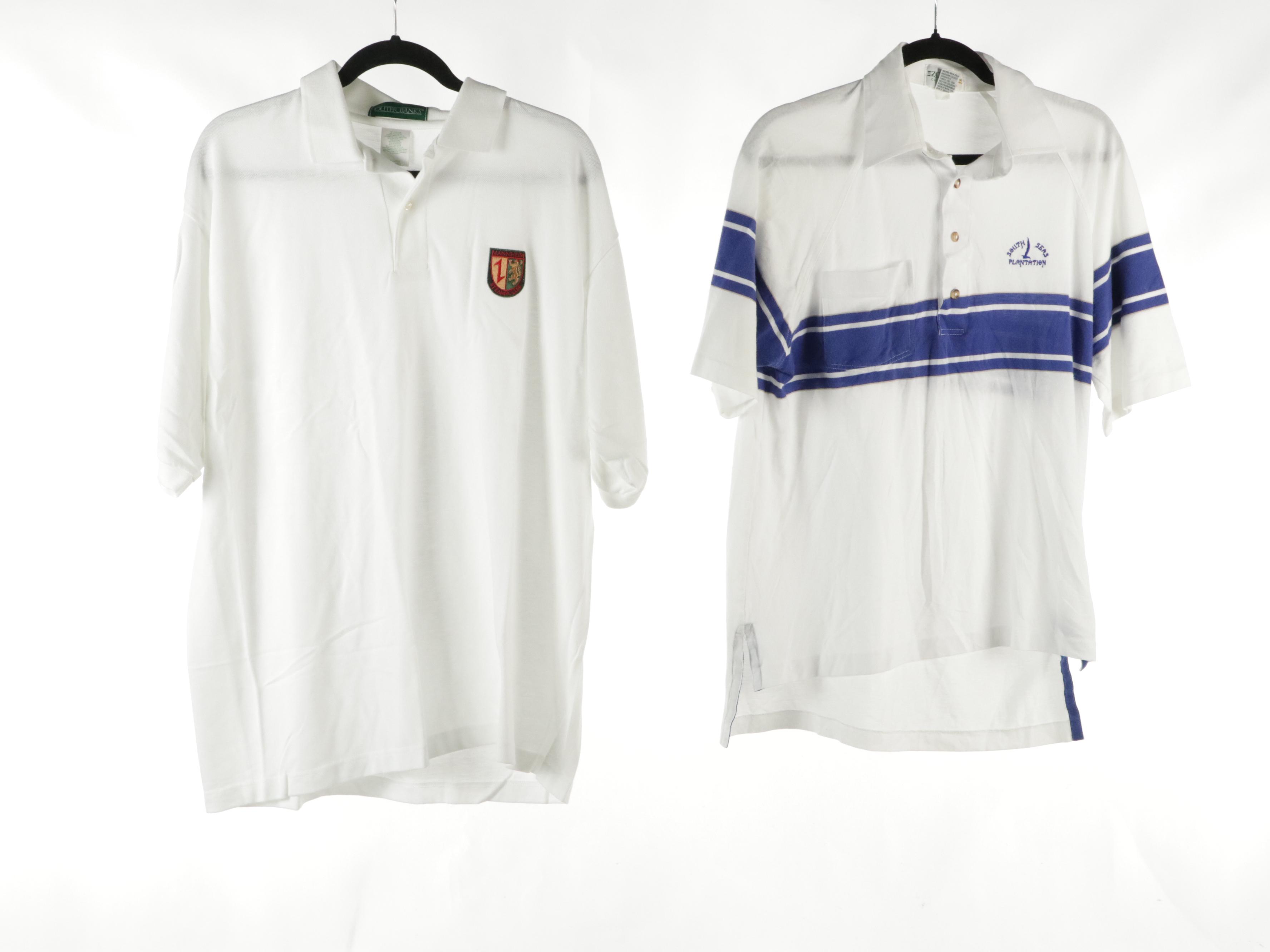 Men's "Vail," "Sunshine Cafe" and Other Branded Cotton Polo Shirts & T-Shirt