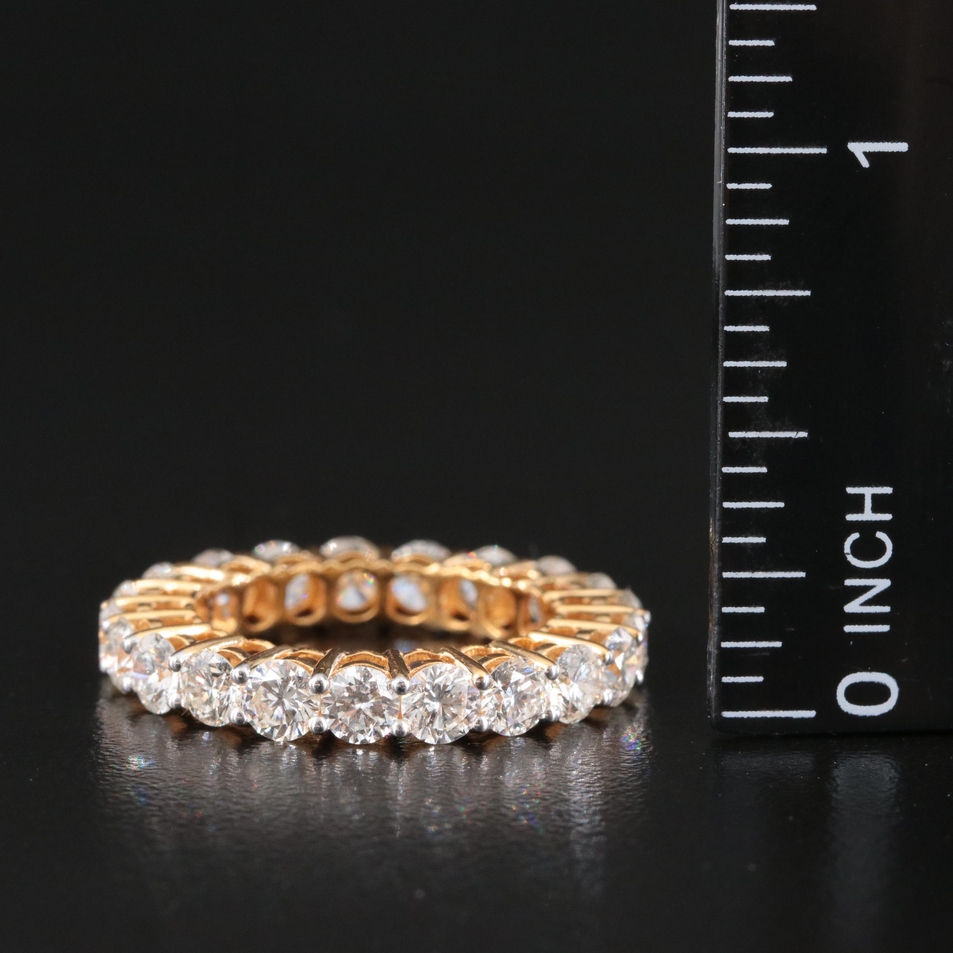 18K 3.77 CTW Diamond Eternity Band with GIA Report