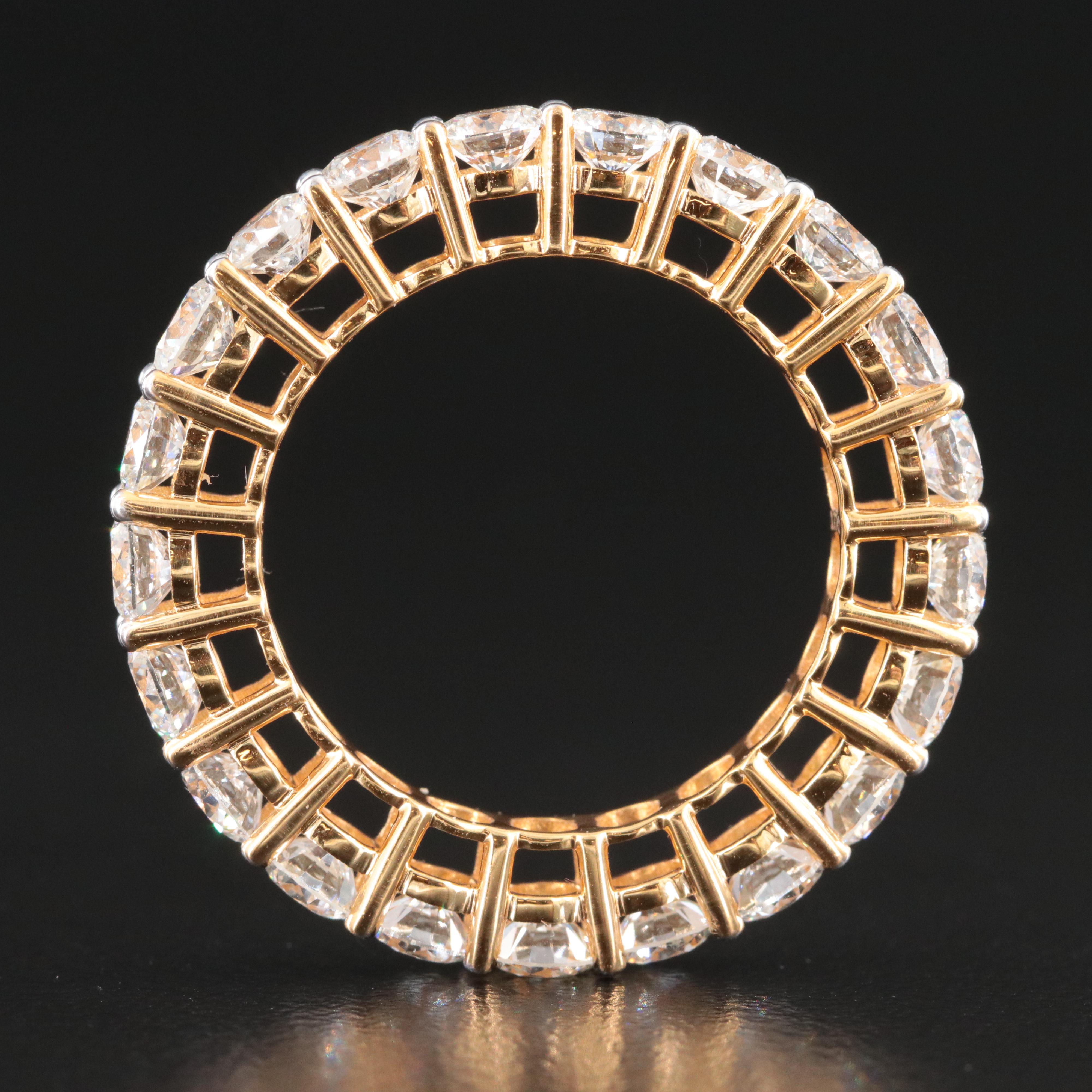 18K 3.77 CTW Diamond Eternity Band with GIA Report