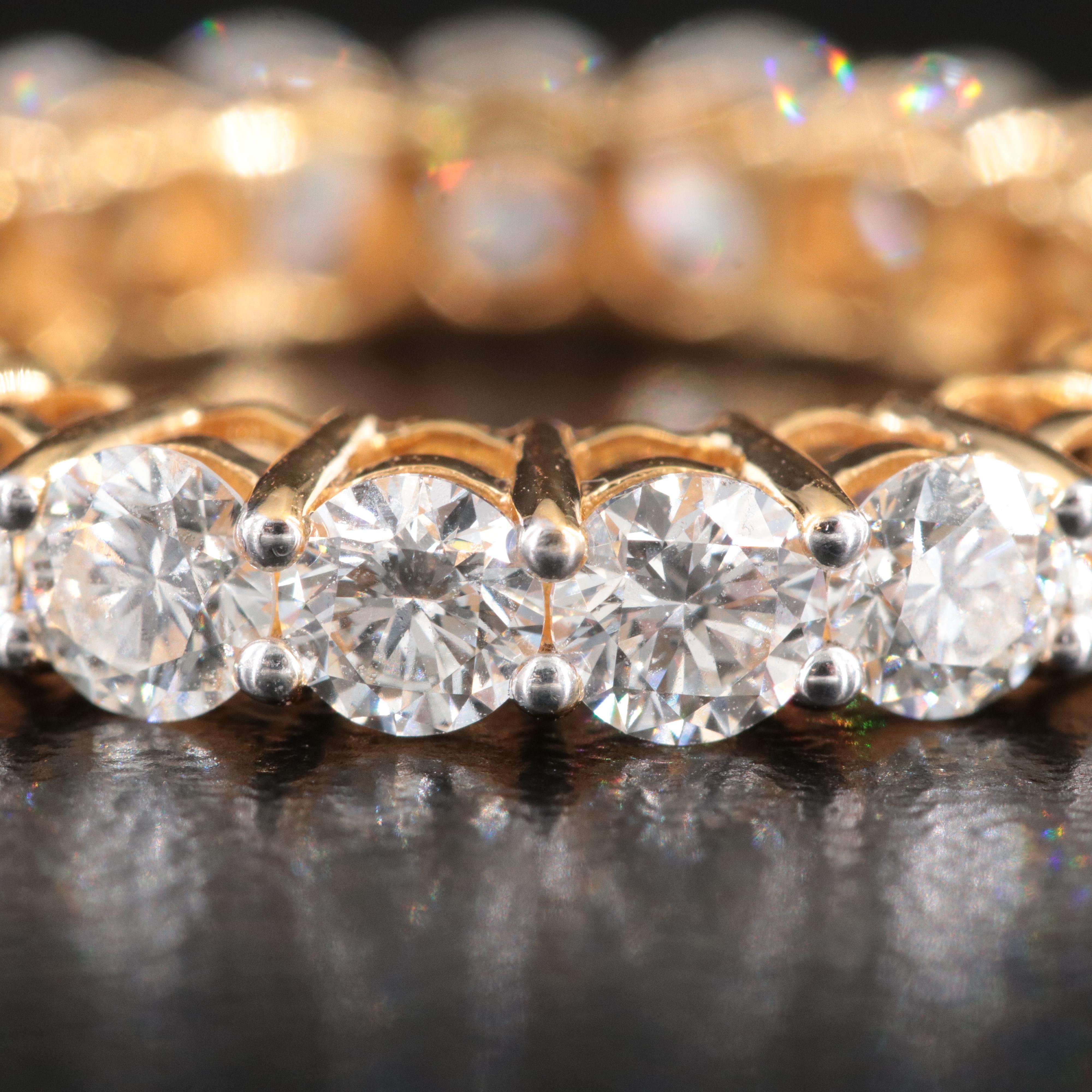 18K 3.77 CTW Diamond Eternity Band with GIA Report