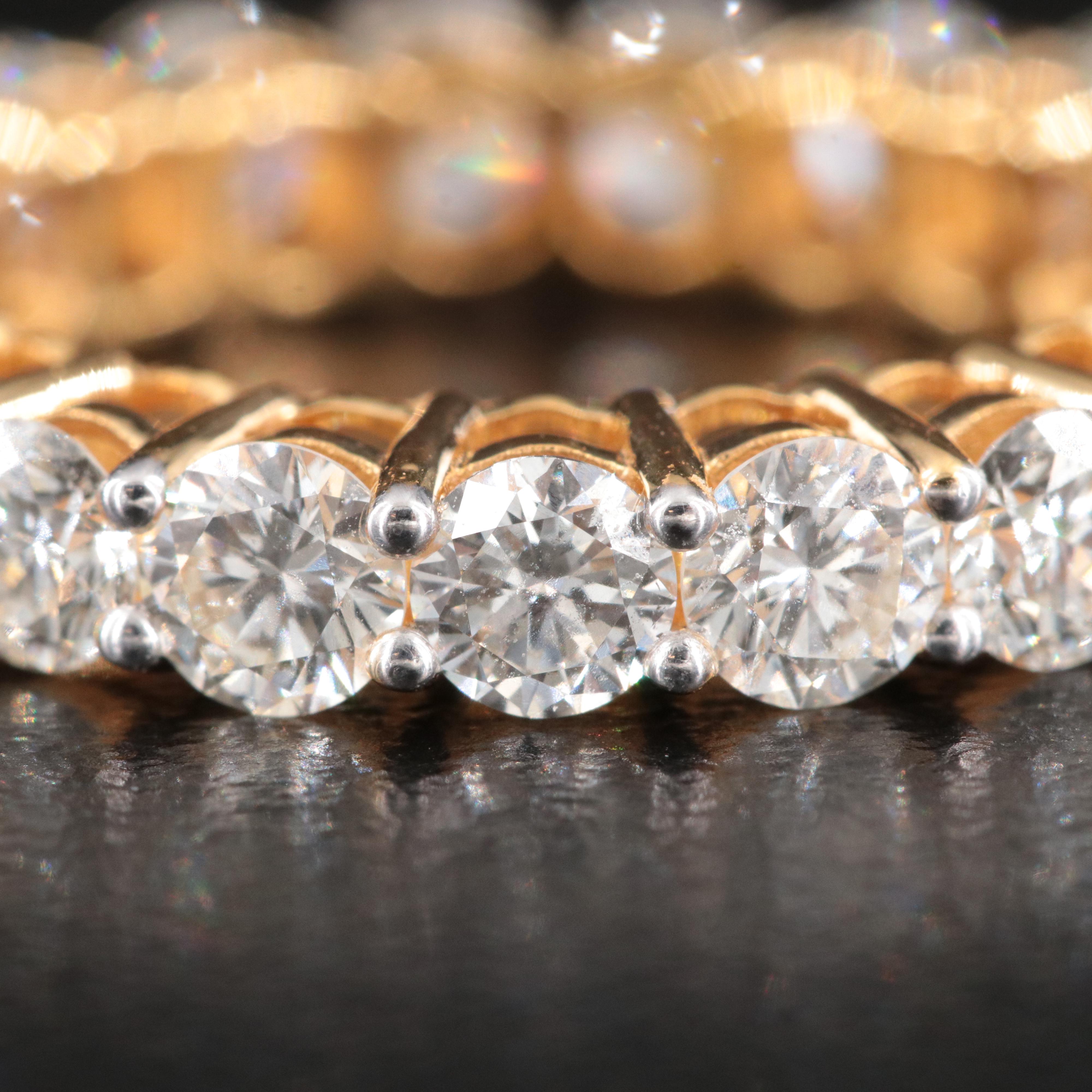 18K 3.77 CTW Diamond Eternity Band with GIA Report