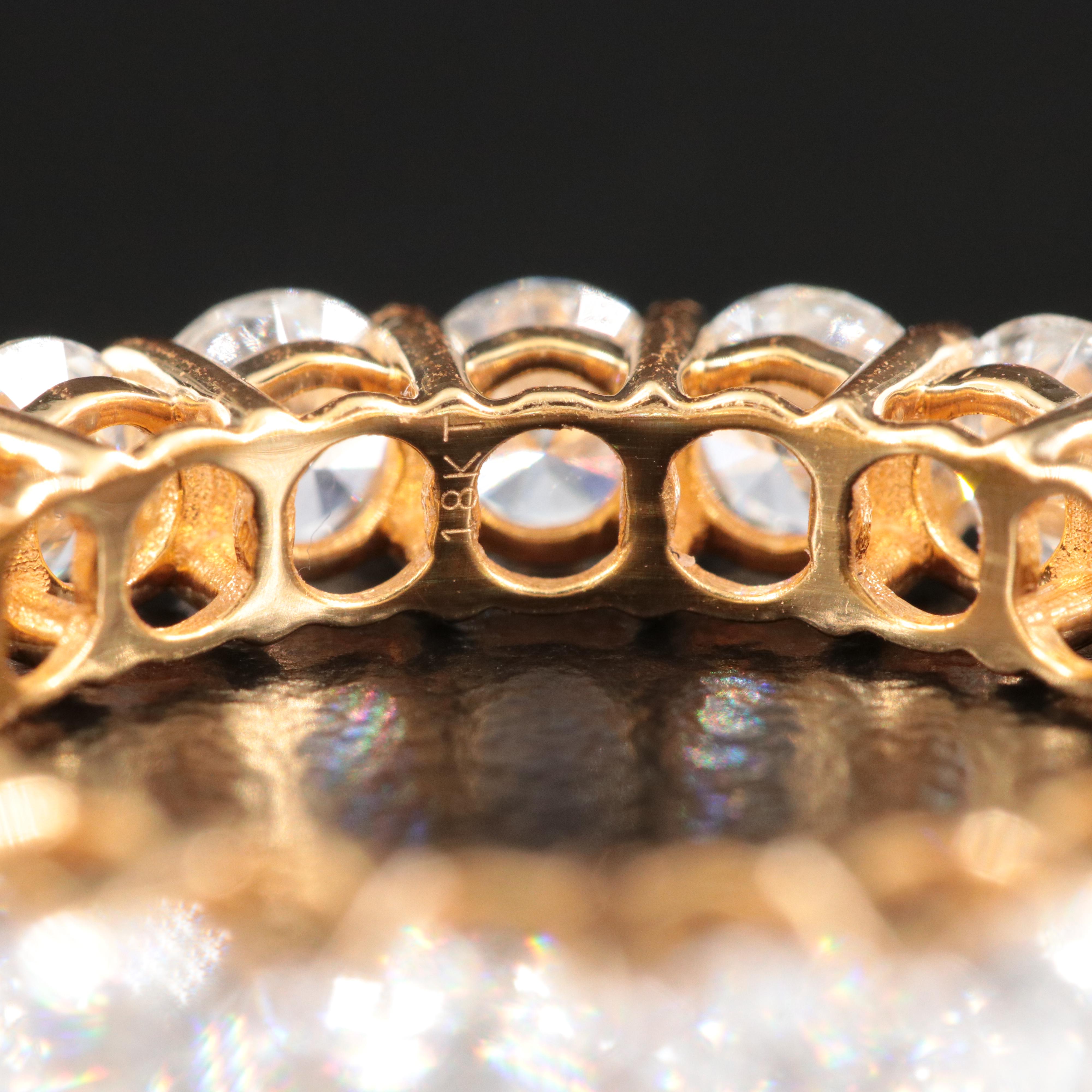18K 3.77 CTW Diamond Eternity Band with GIA Report