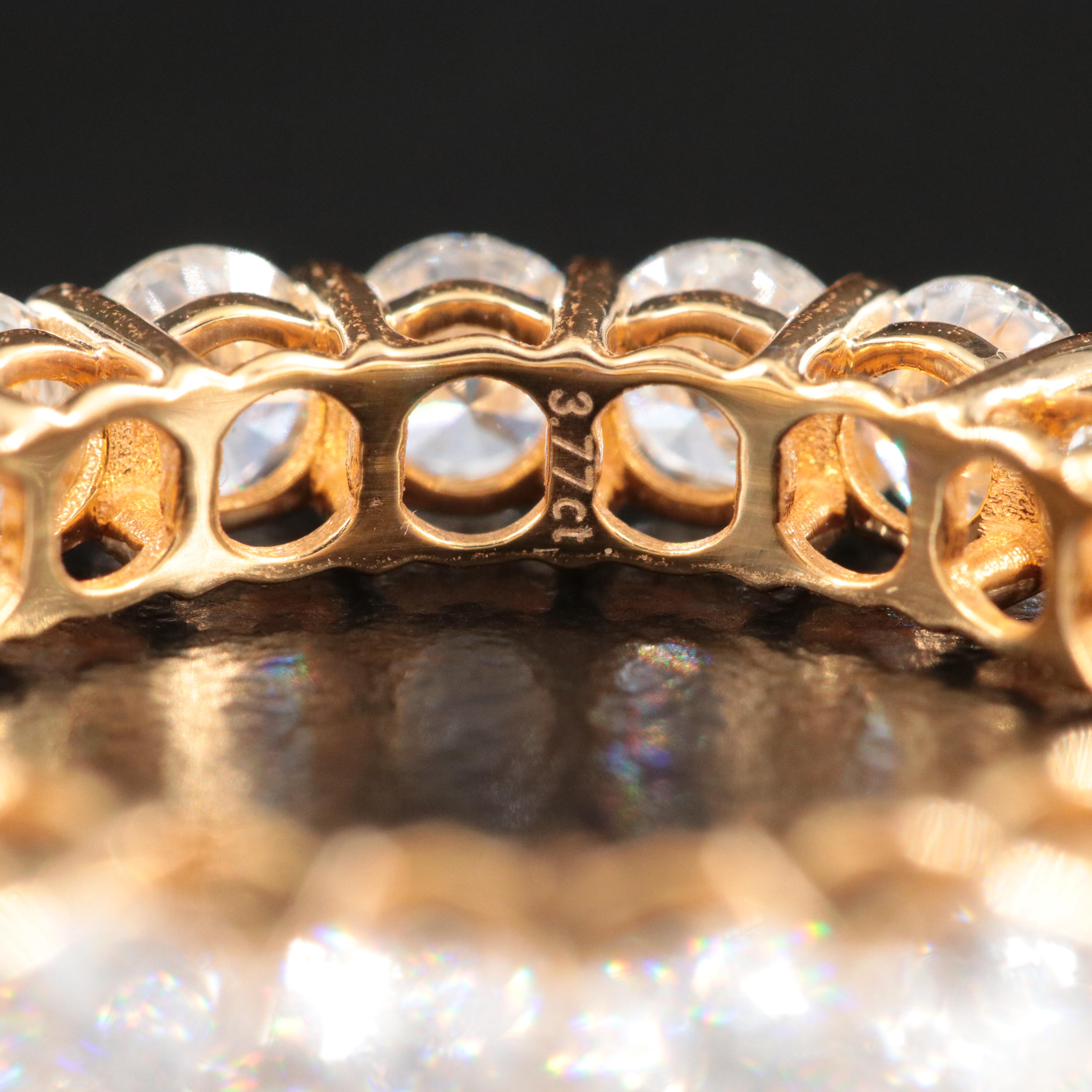 18K 3.77 CTW Diamond Eternity Band with GIA Report