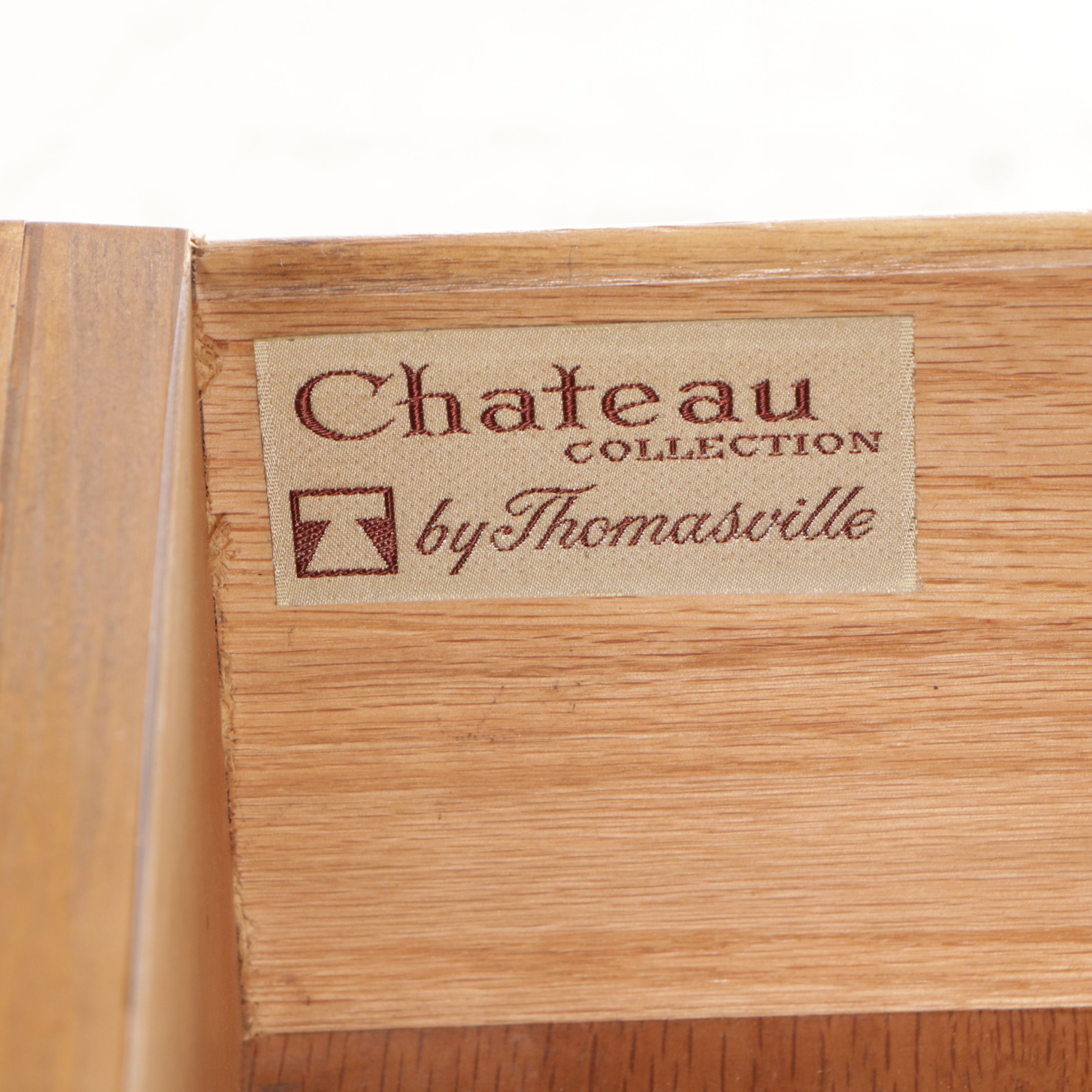 Thomasville "Chateau Collection" Oak China Cabinet, Late 20th Century