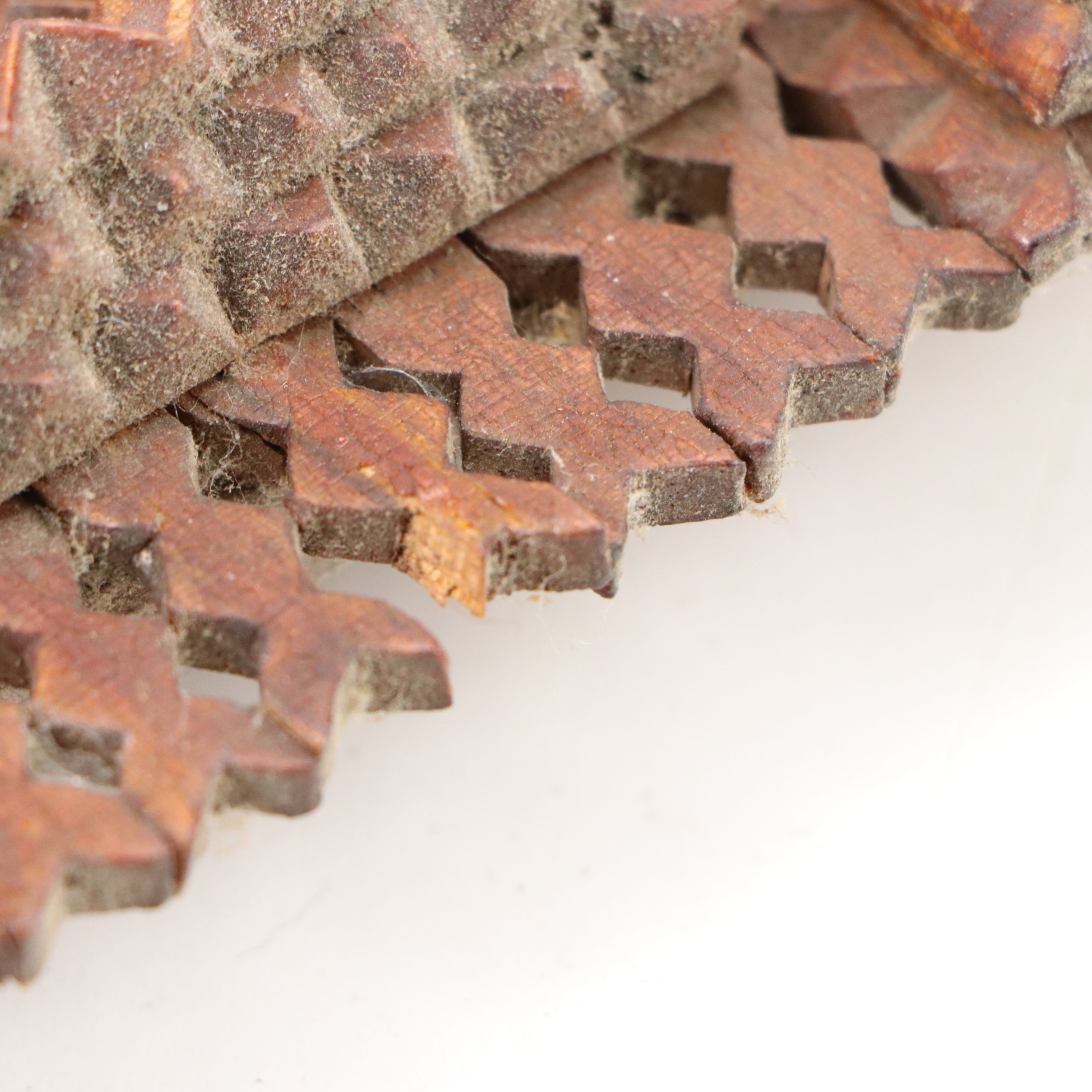 Hand-Carved Wooden Tramp Art Picture Frame with Photo of Labrador, Early 20th C.