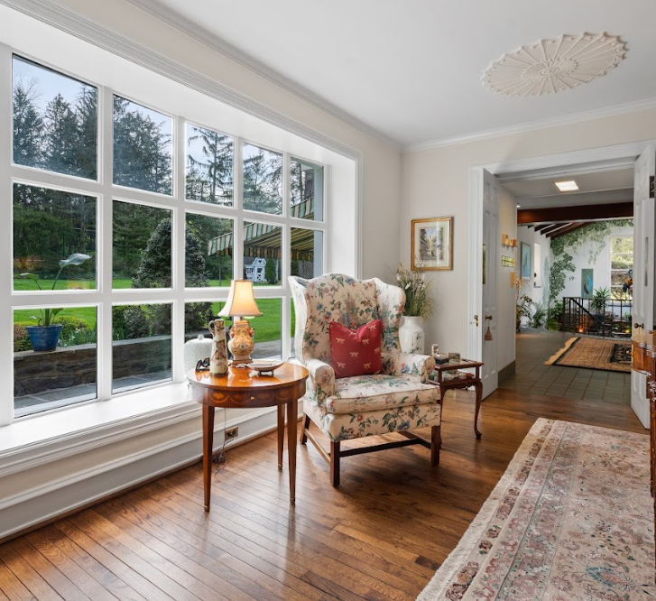 Southwood Chippendale Style Fabric Upholstered Wingback Armchair, Late 20th C.