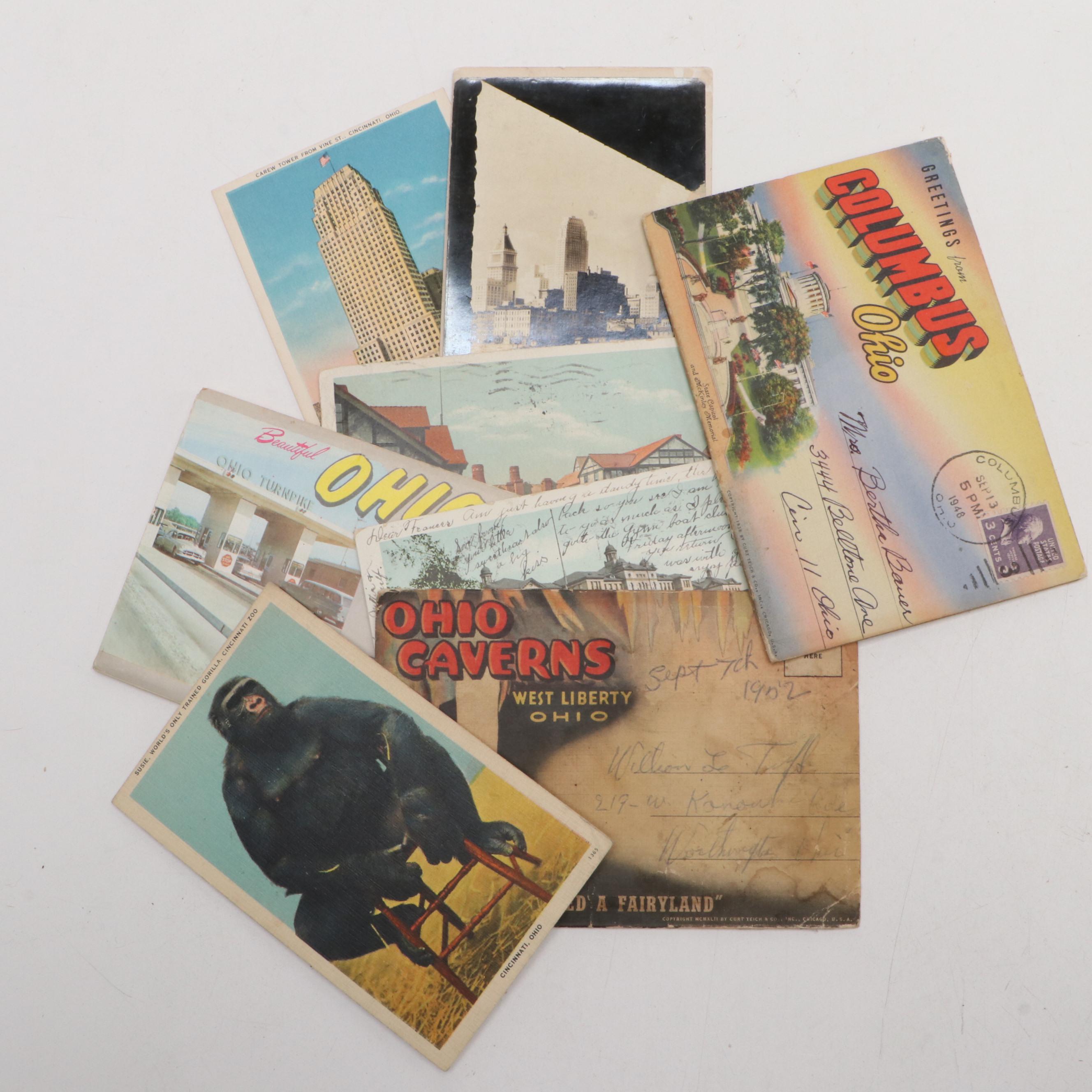 Cincinnati with Other Souvenir and Holiday Postcards, Early to Mid-20th Century