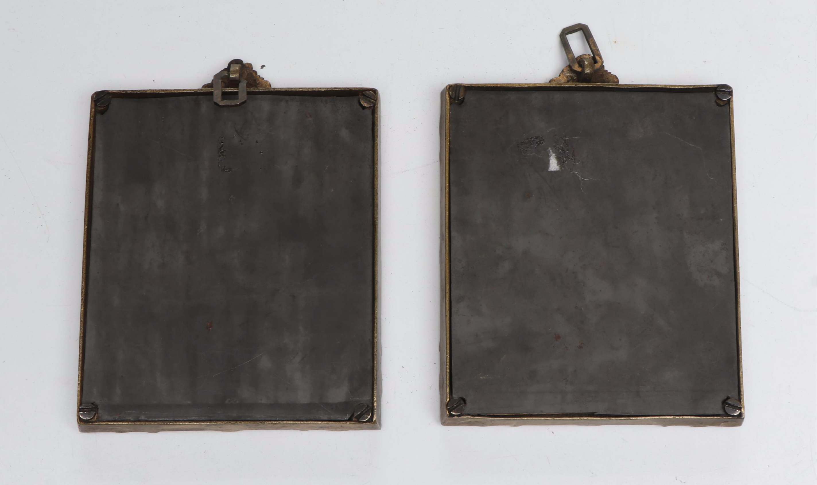 Two Mid 19th Century Hand Painted Silhouette Portraits in Gilt Victorian Frames