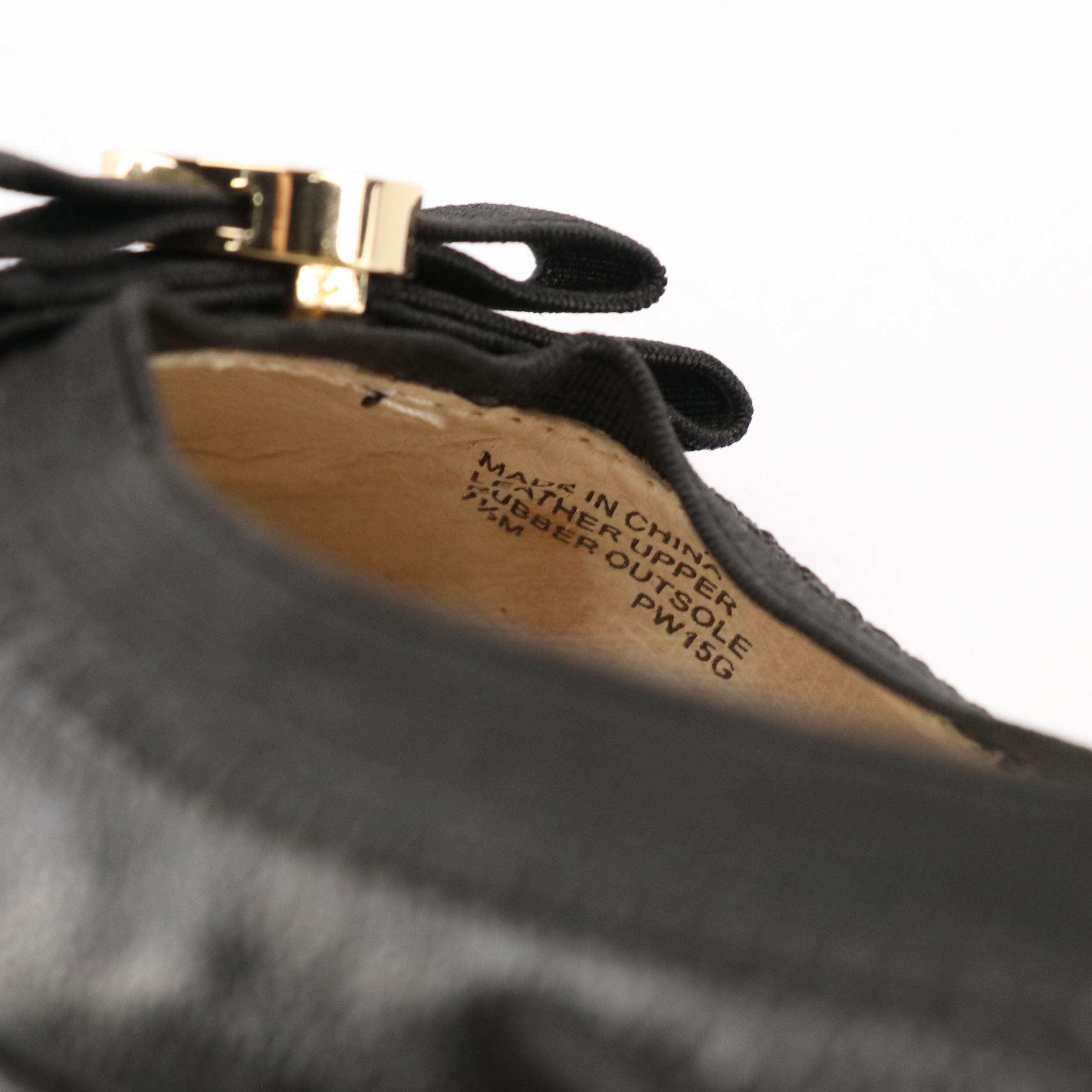 Michael Michael Kors Dixie Bow Ballet and Lillie Moccasin Flats in Black Leather