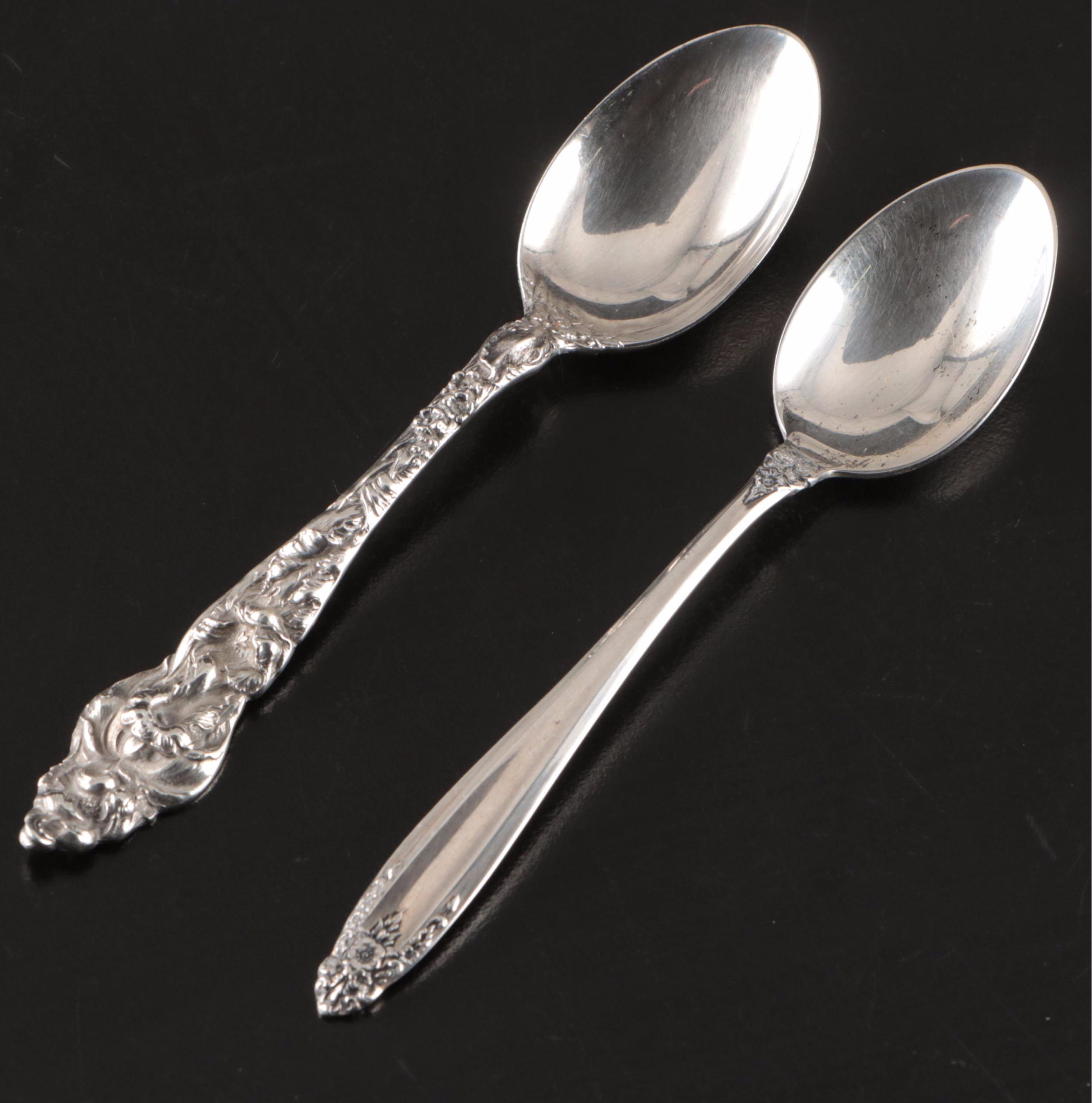 Gorham Sterling Centaur Demitasse Spoons with Other Sterling Spoons