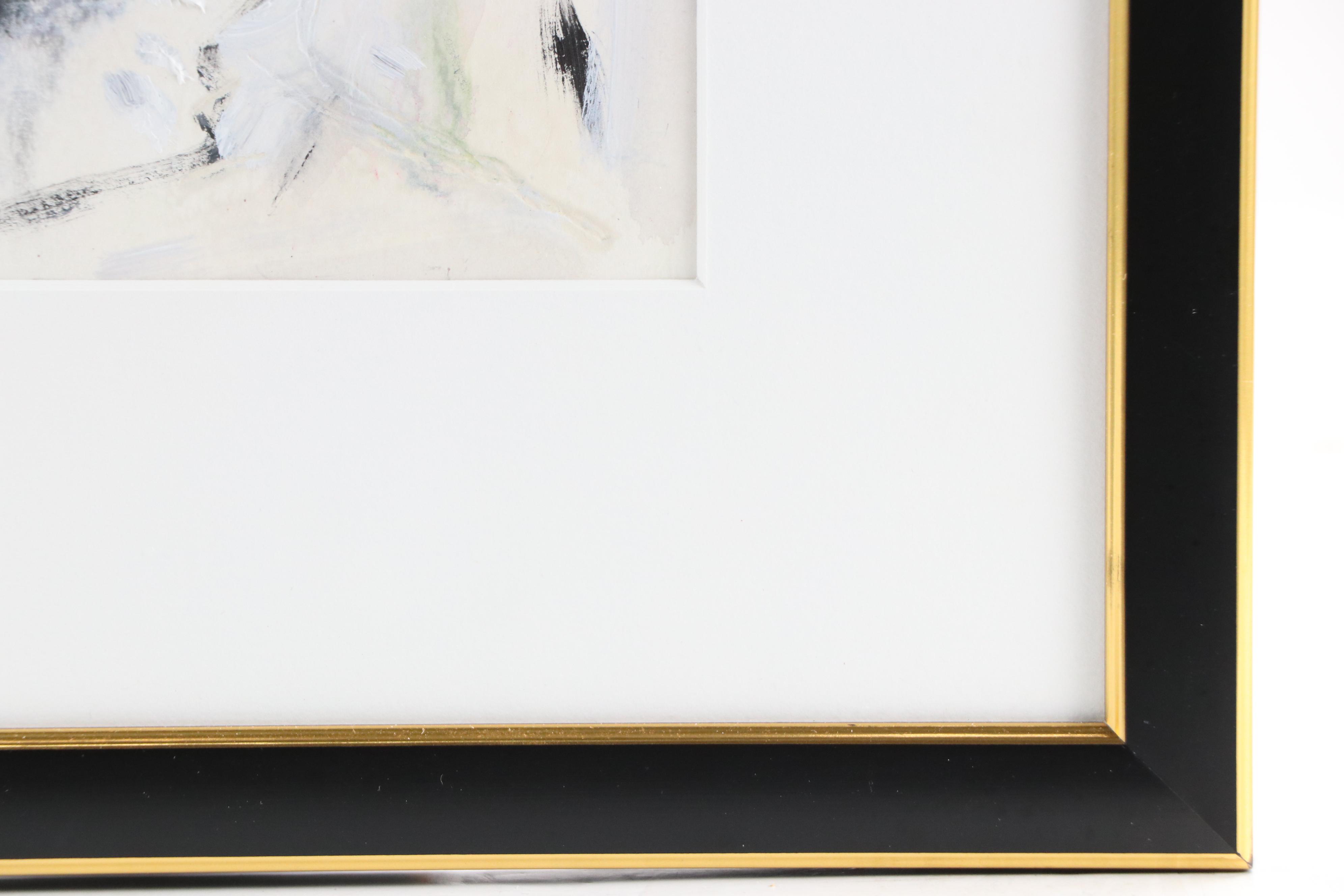 East Asian Abstract Acrylic Painting, Mid-20th Century