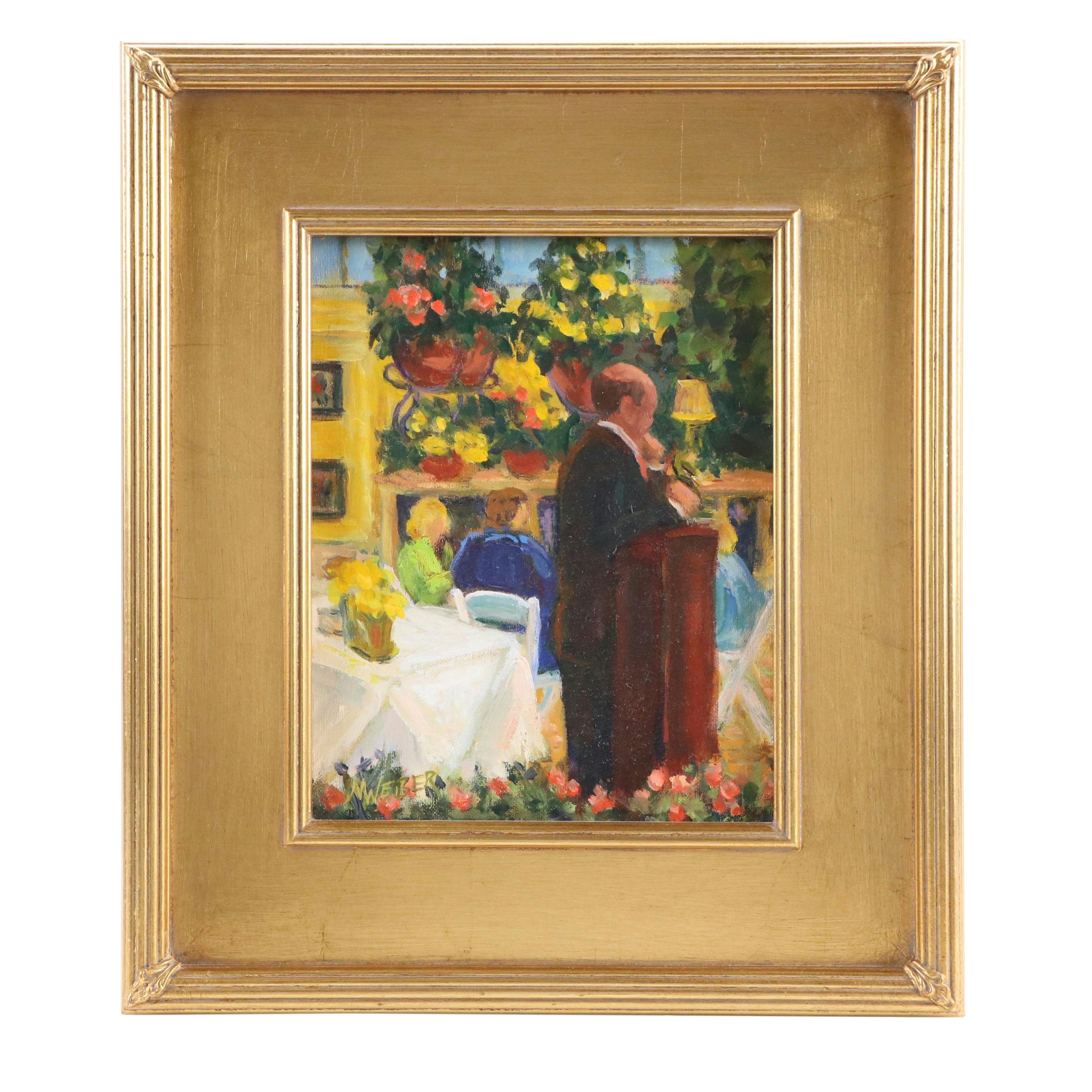 Martha E. Weber Oil Painting "Reservation?", 2006